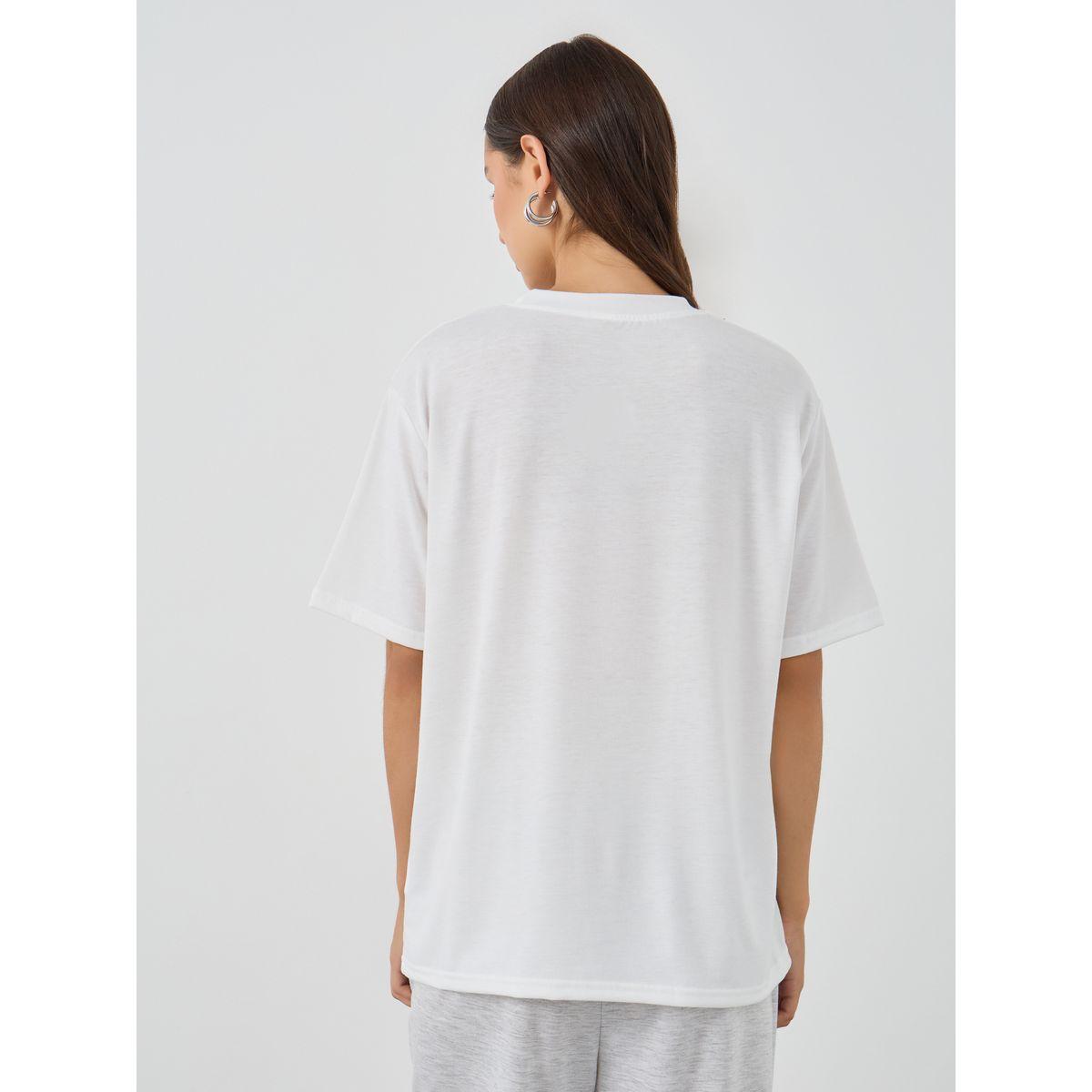 Styli Slogan Print Regular Fit T-Shirt-women-clothing-tshirts-image-4