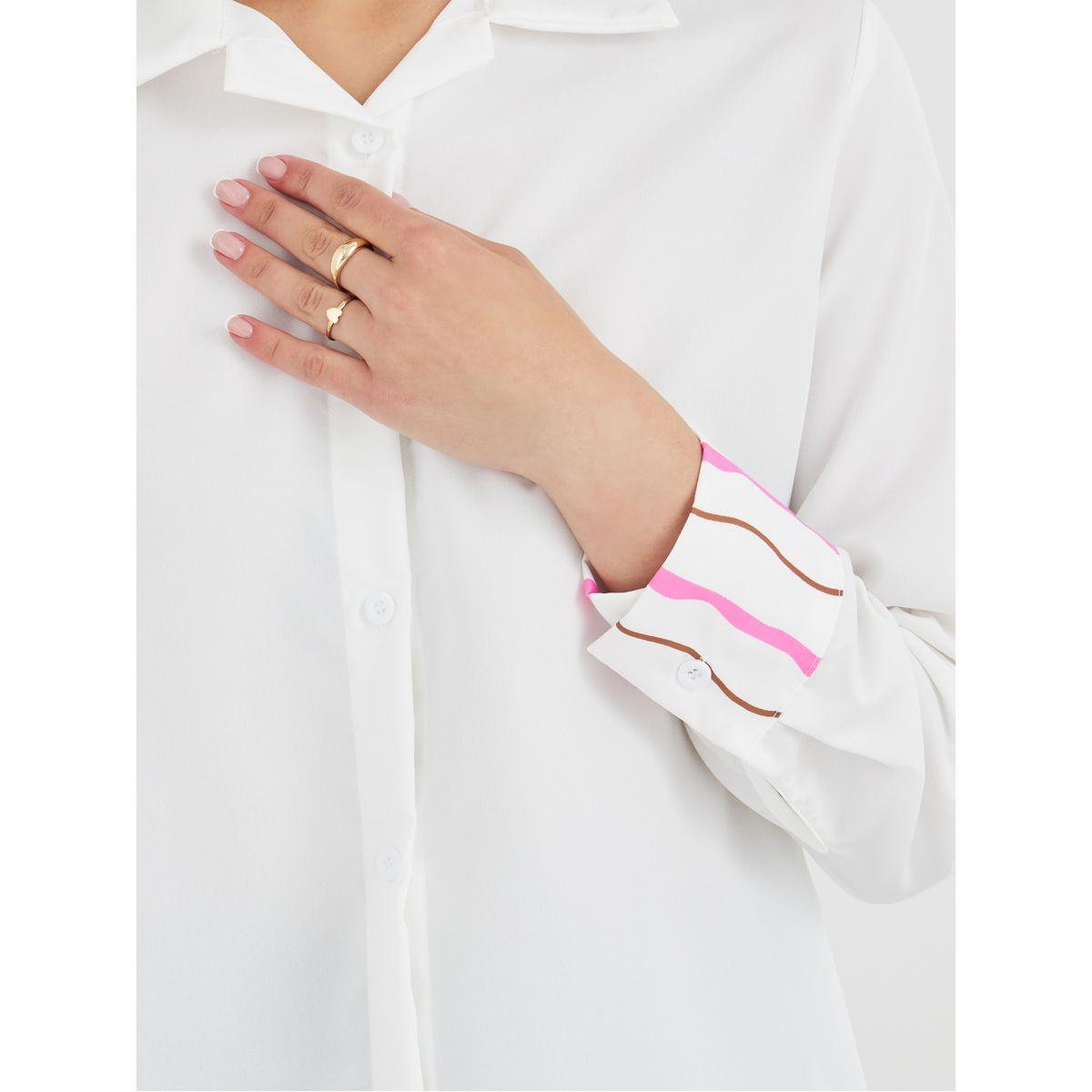 Styli Solid Buttoned Spread Collar Shirt-women-clothing-shirtsandblouses-shirts-image-4