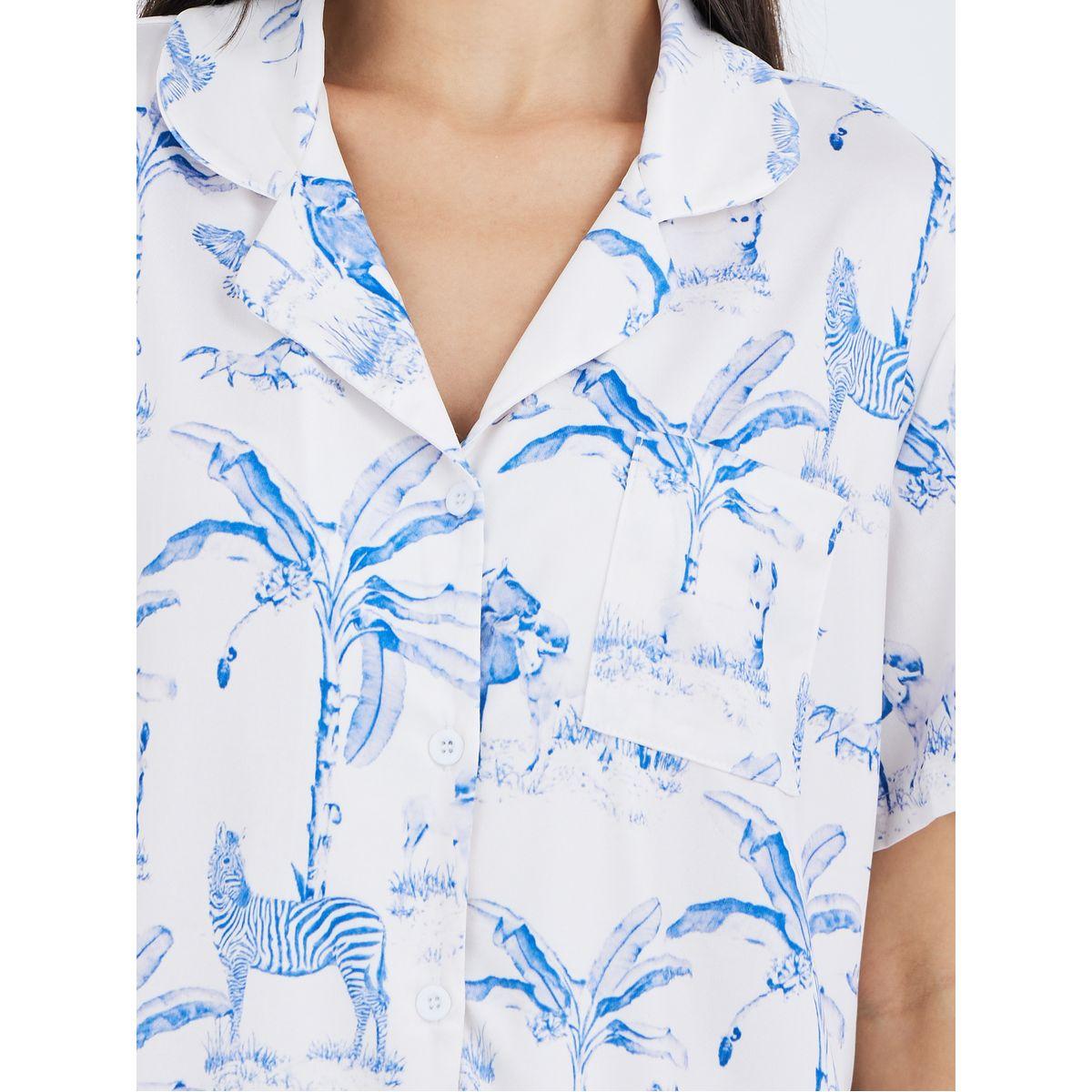 Styli Graphic Print Buttoned Shirt and Pyjama Set-women-clothing-nightwear-pyjamas-longsets-image-3