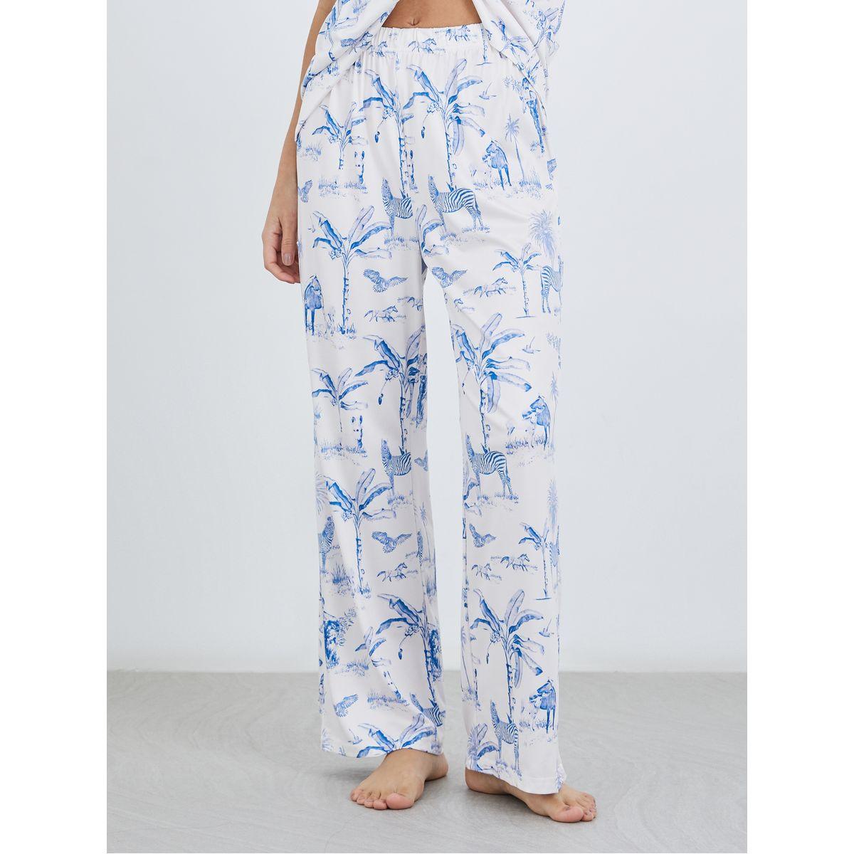 Styli Graphic Print Buttoned Shirt and Pyjama Set-women-clothing-nightwear-pyjamas-longsets-image-4