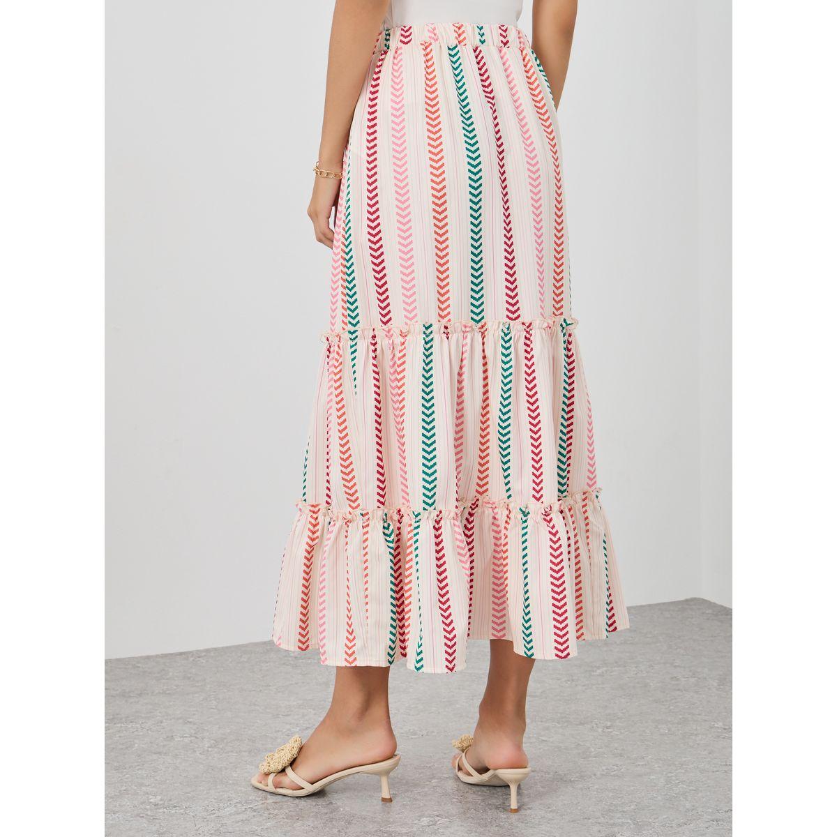 Styli High Rise Striped Tiered Maxi Skirt-women-clothing-bottoms-skirts-image-4
