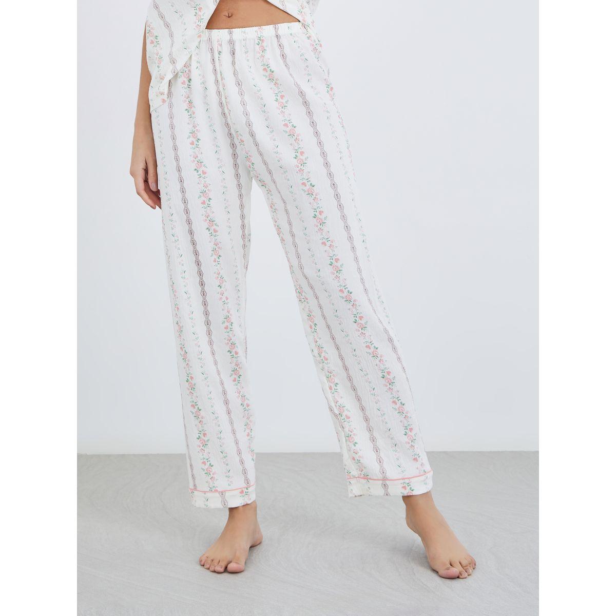 Styli Pack of 3 - Floral Print Cotton Shirt, Pants and Shorts-women-clothing-nightwear-pyjamas-longsets-image-8