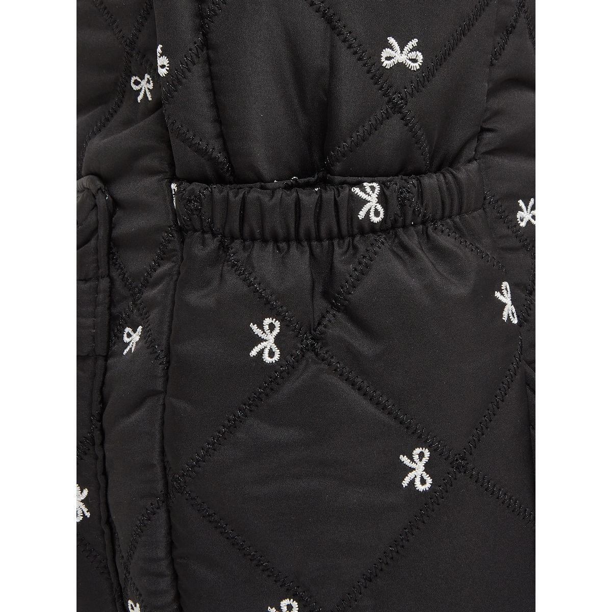 Styli Women Black Quilted Look Backpack with Bow Detail-women-bagsandwallets-backpacks-image-4