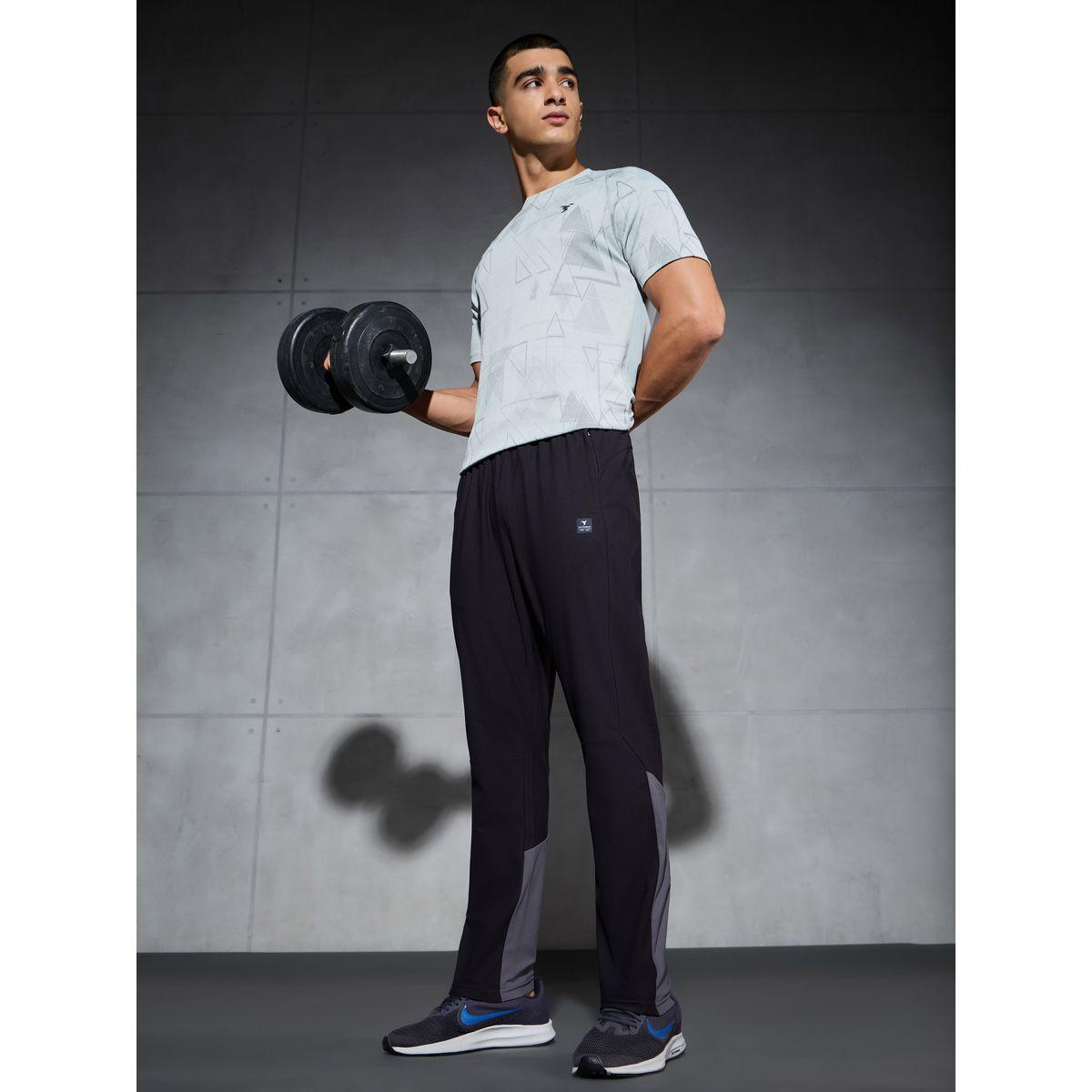 Technosport Men Black Straight Fit Track Pants-men-clothing-bottoms-joggers-image-2
