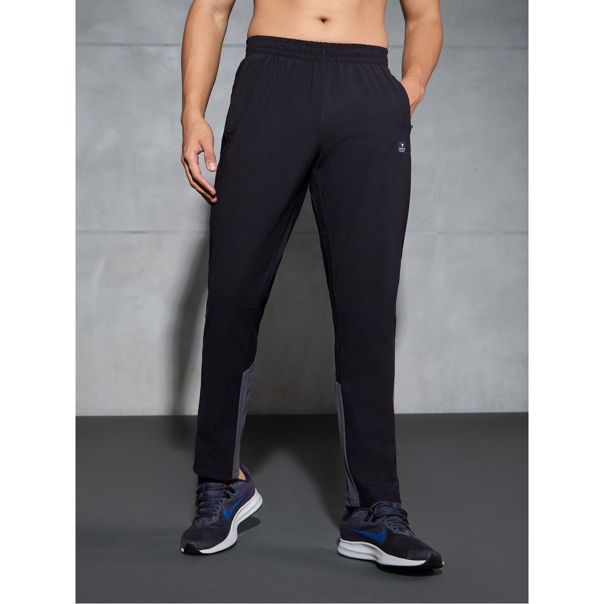 Technosport Men Black Straight Fit Track Pants-men-clothing-bottoms-joggers-image-4