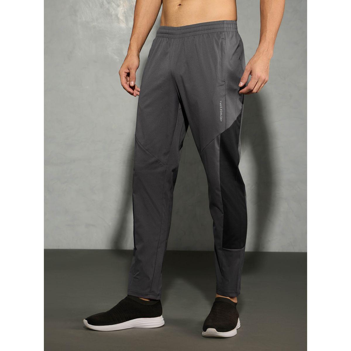 Technosport Men Charcoal Relaxed Fit Contrast Panel Track Pants-men-clothing-bottoms-joggers-image-2