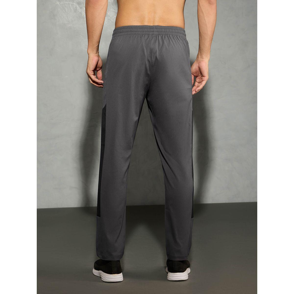 Technosport Men Charcoal Relaxed Fit Contrast Panel Track Pants-men-clothing-bottoms-joggers-image-3