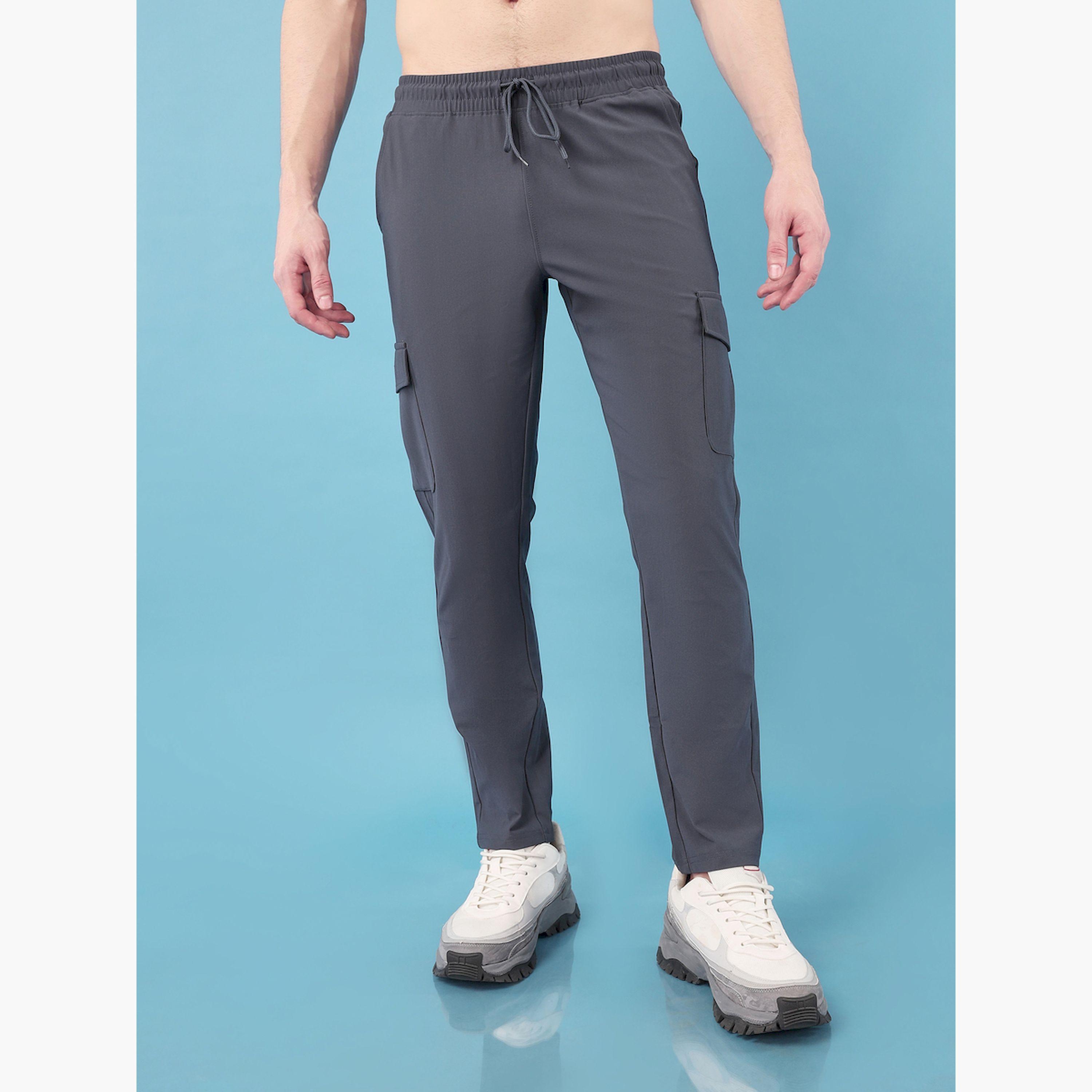 Technosport X Styli  Grey Solid 4-Way Stretch Cargo Pants-men-clothing-sportswearandactivewear-bottoms-joggers-image-1