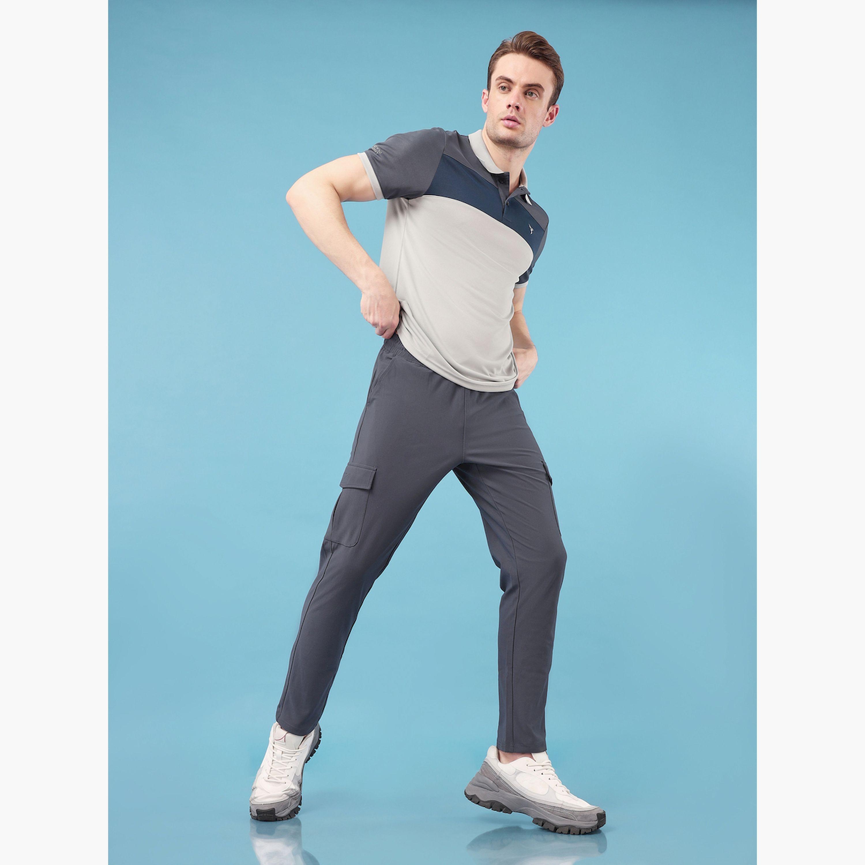 Technosport X Styli  Grey Solid 4-Way Stretch Cargo Pants-men-clothing-sportswearandactivewear-bottoms-joggers-image-2
