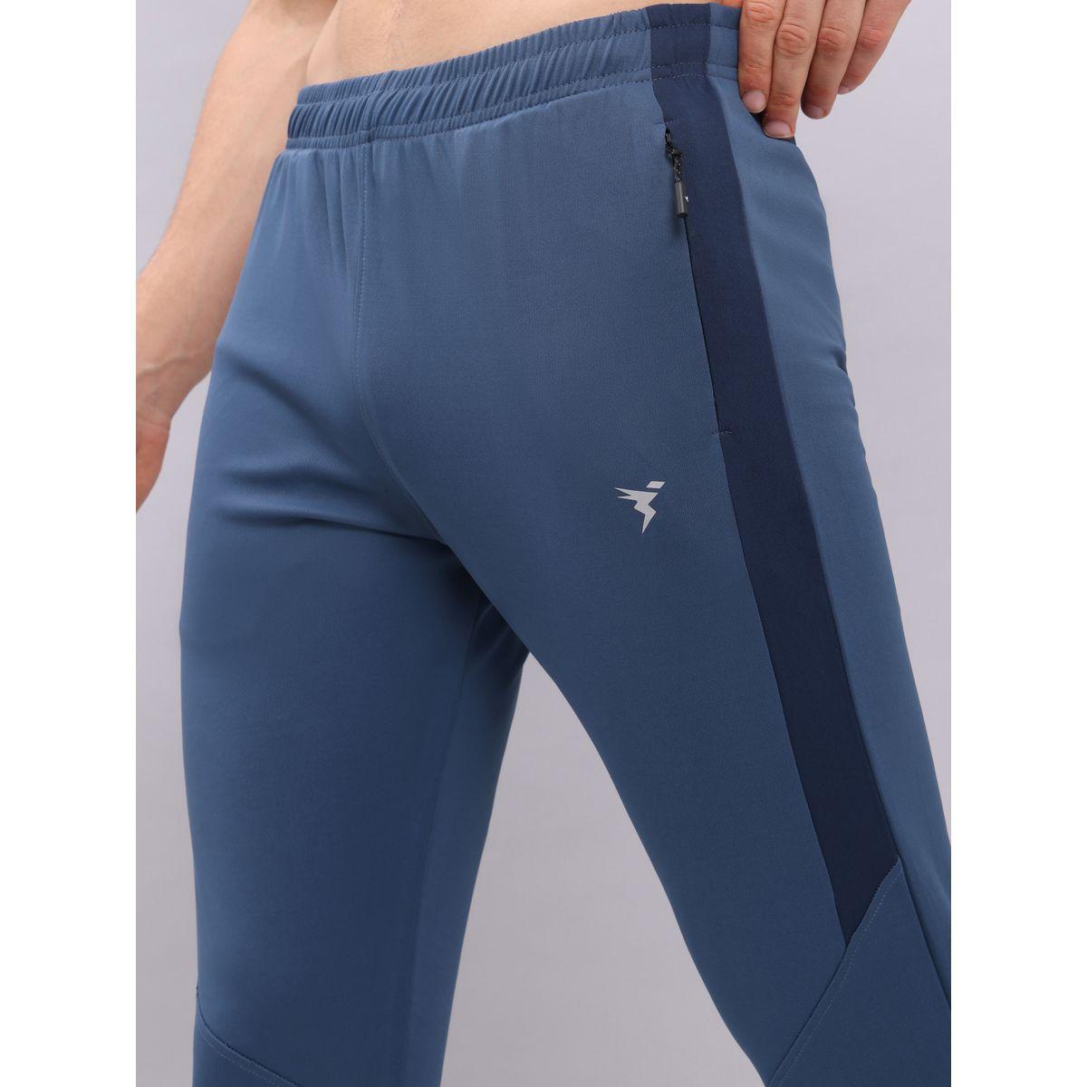 Technosport Men Blue Melange Slim Fit Track Pants-men-clothing-bottoms-joggers-image-4