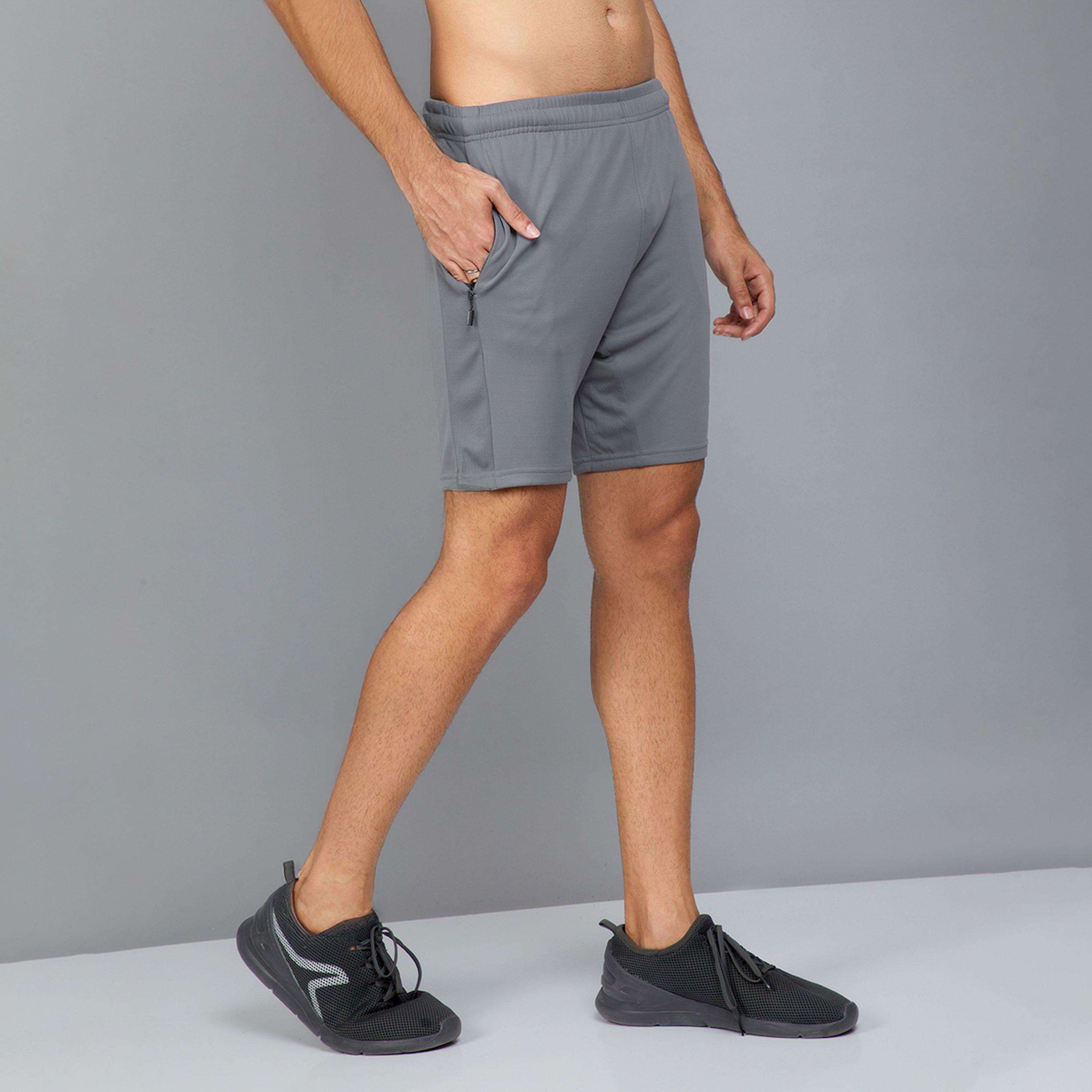 Technosport X Styli  Grey Solid Shorts with Side Pocket-men-clothing-bottoms-shorts-image-2