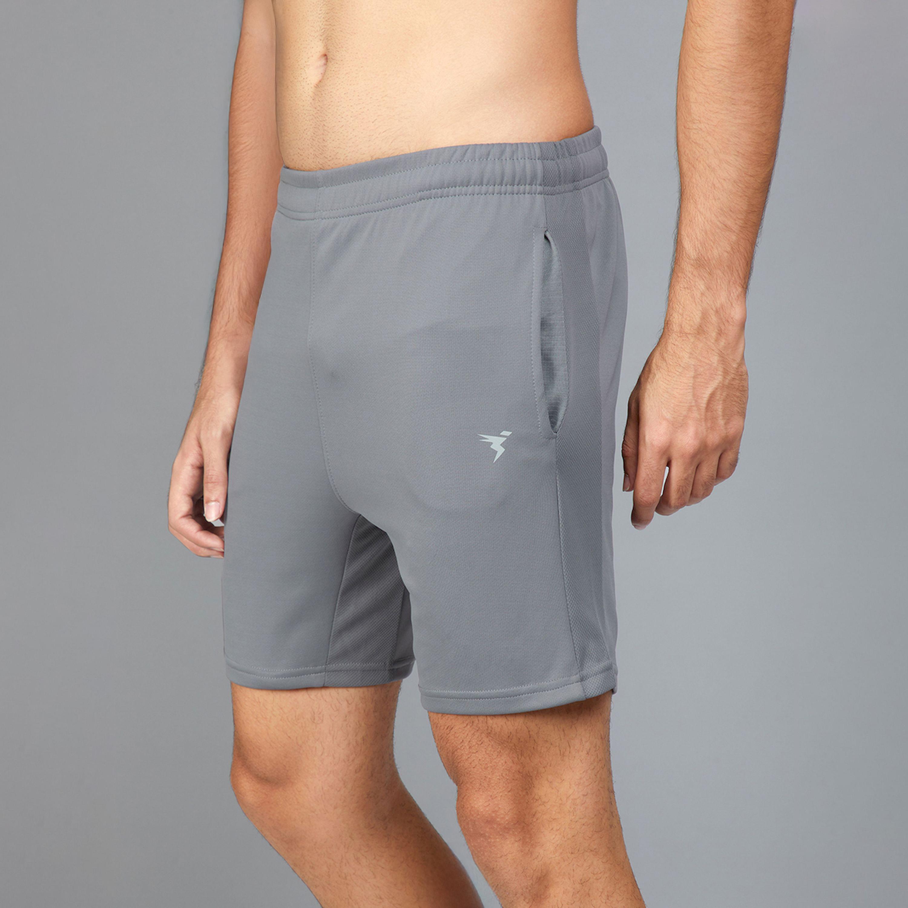 Technosport X Styli  Grey Solid Shorts with Side Pocket-men-clothing-bottoms-shorts-image-4