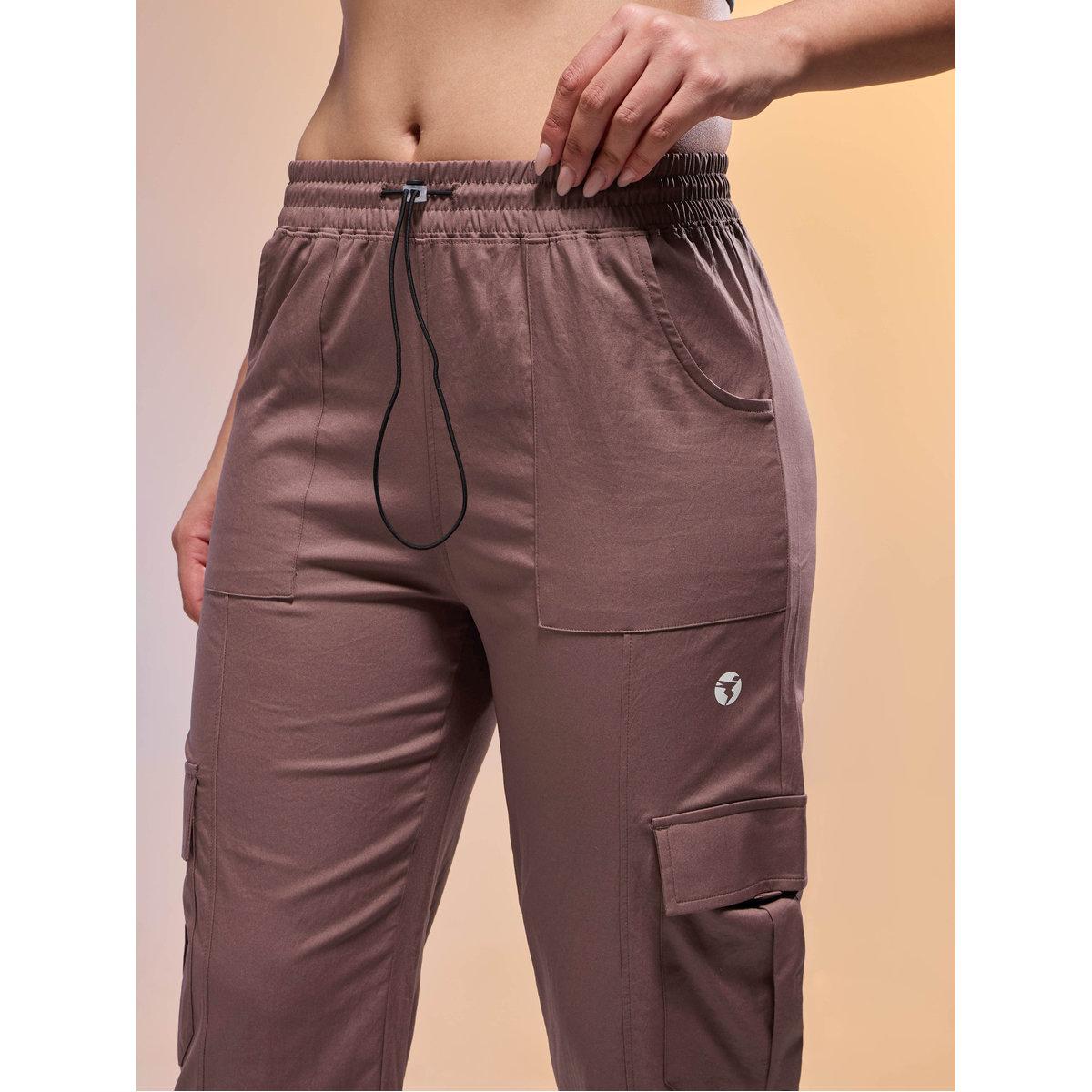 Technosport Women Solid Slim Fit Sports Cargo Track Pants-women-clothing-sportswearandactivewear-bottoms-image-4