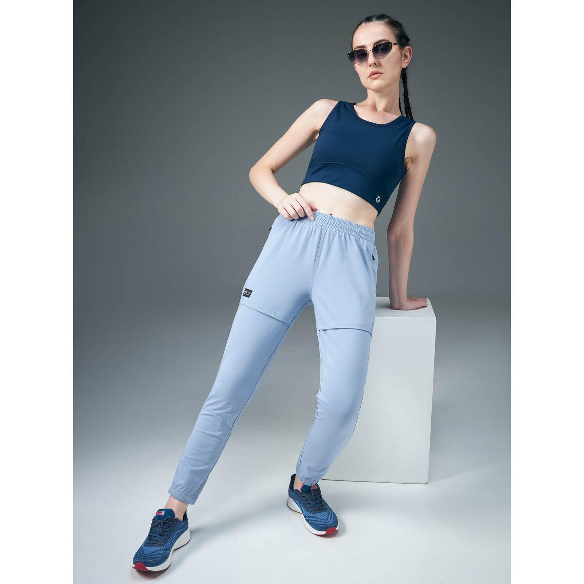 Technosport Women Blue Solid 4-Way Stretch Joggers-women-clothing-sportswearandactivewear-bottoms-image-4