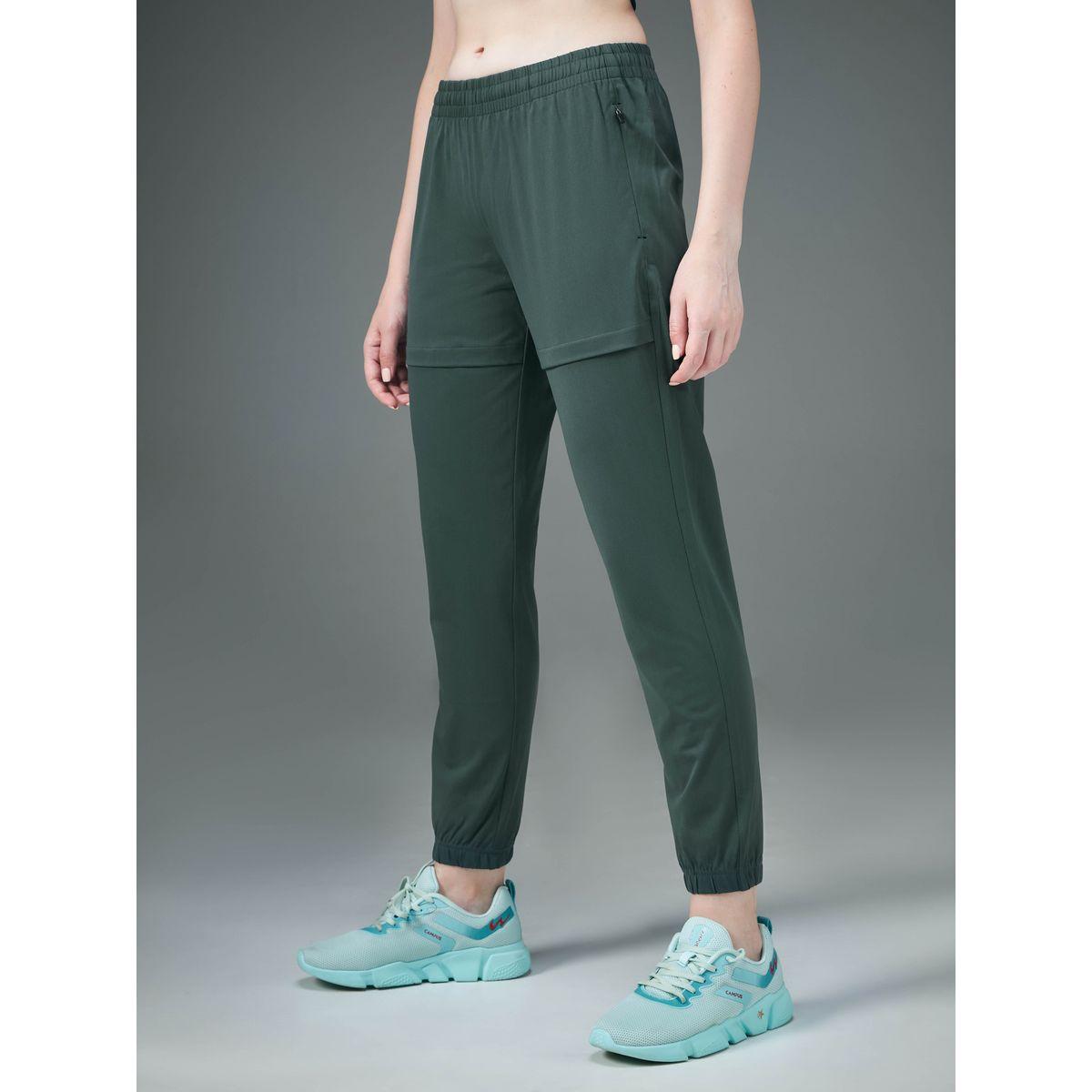 Technosport Women Green Solid 4-Way Stretch Joggers-women-clothing-sportswearandactivewear-bottoms-image-1