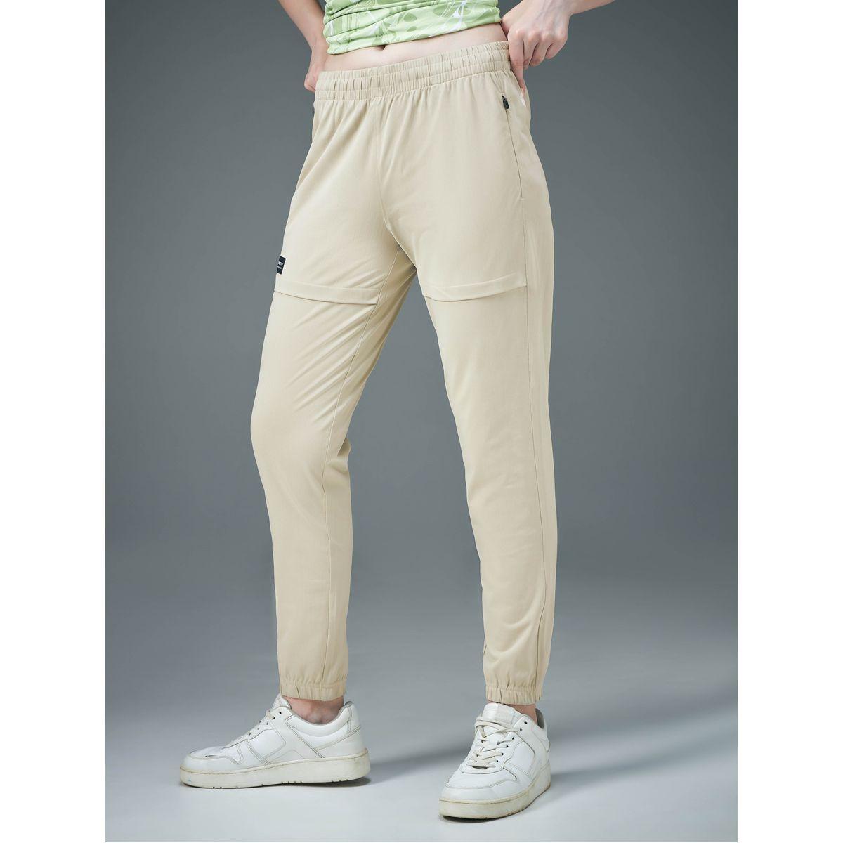 Technosport Women Beige Solid 4-Way Stretch Joggers-women-clothing-sportswearandactivewear-bottoms-image-3