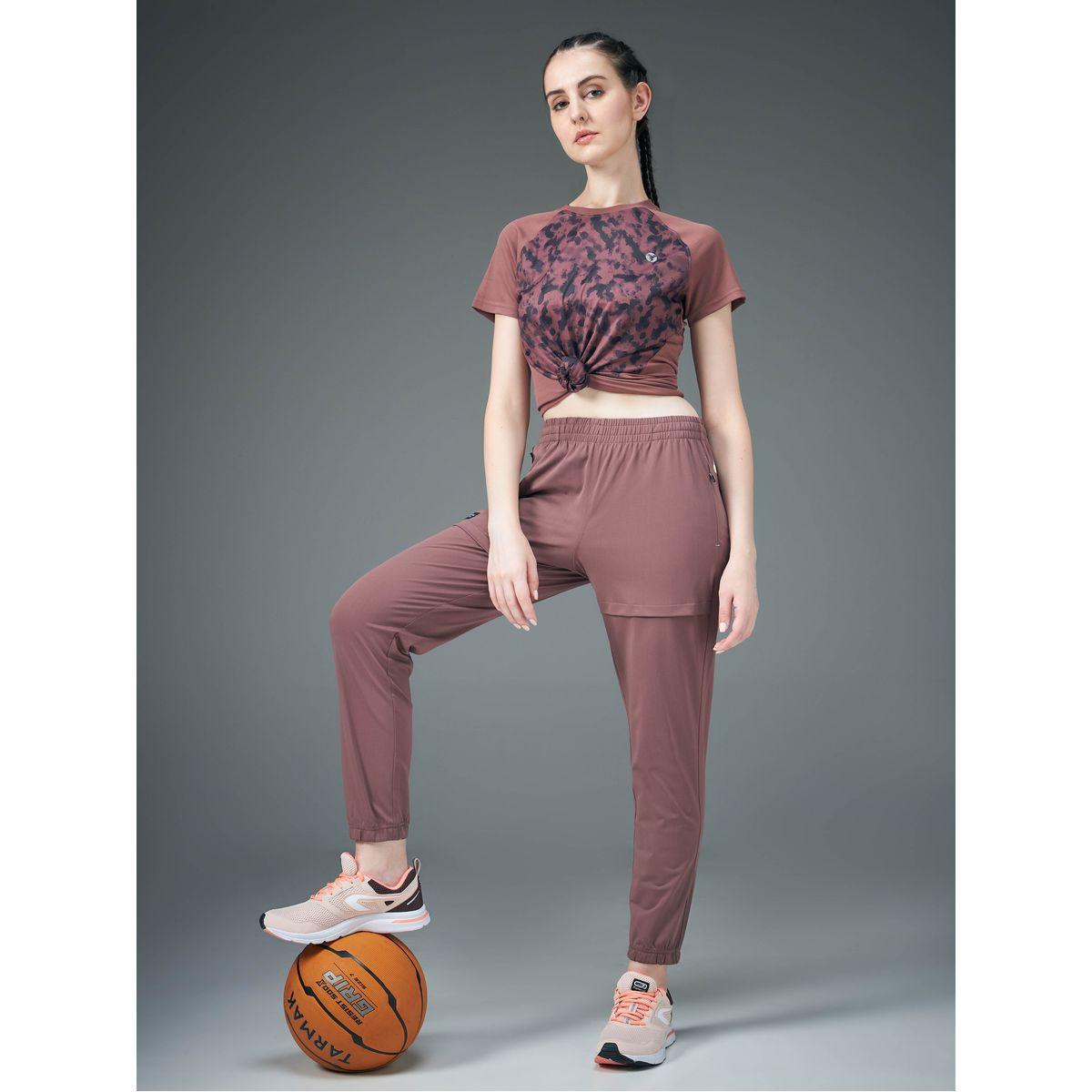 Technosport Women Solid 4-Way Stretch Relaxed Fit Joggers-women-clothing-bottoms-joggers-image-1