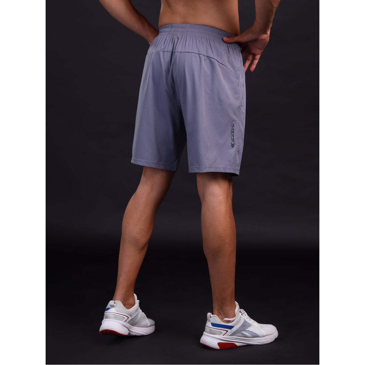 Technosport Men Plain Grey Shorts with Zip Pocket-men-clothing-bottoms-shorts-image-4