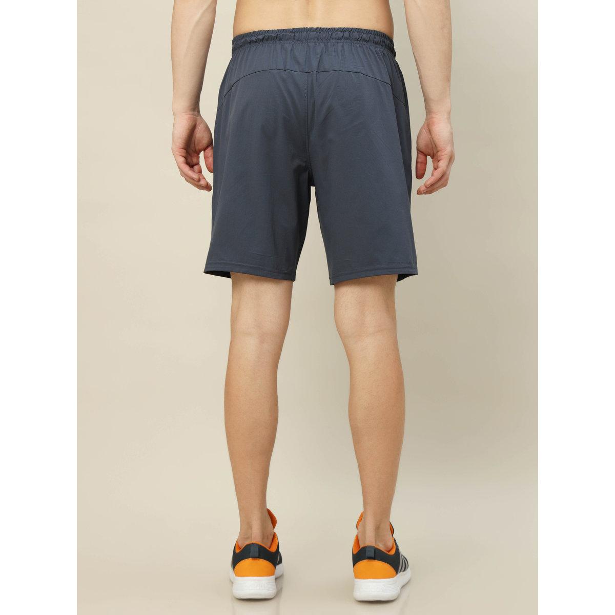 Technosport Men Plain Charcoal Shorts with Zip Pocket-men-clothing-bottoms-shorts-image-5