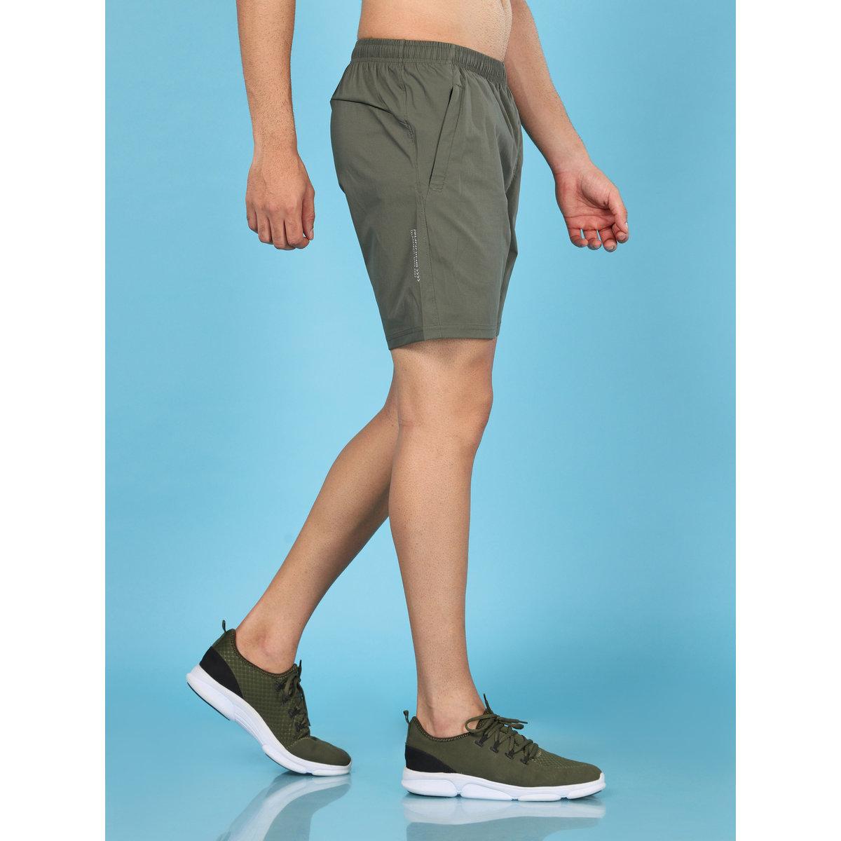 Technosport Men Plain Green Shorts with Zip Pocket-men-clothing-bottoms-shorts-image-4