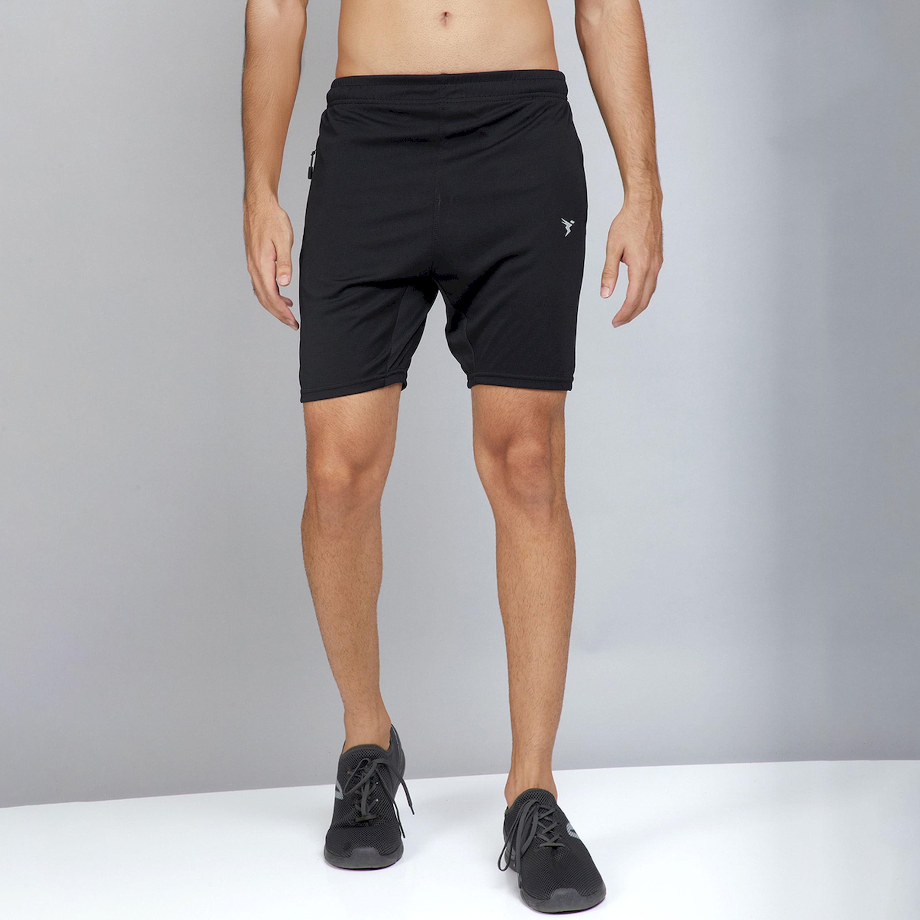Technosport X Styli  Black Solid Shorts with Side Pocket-men-clothing-bottoms-shorts-image-1