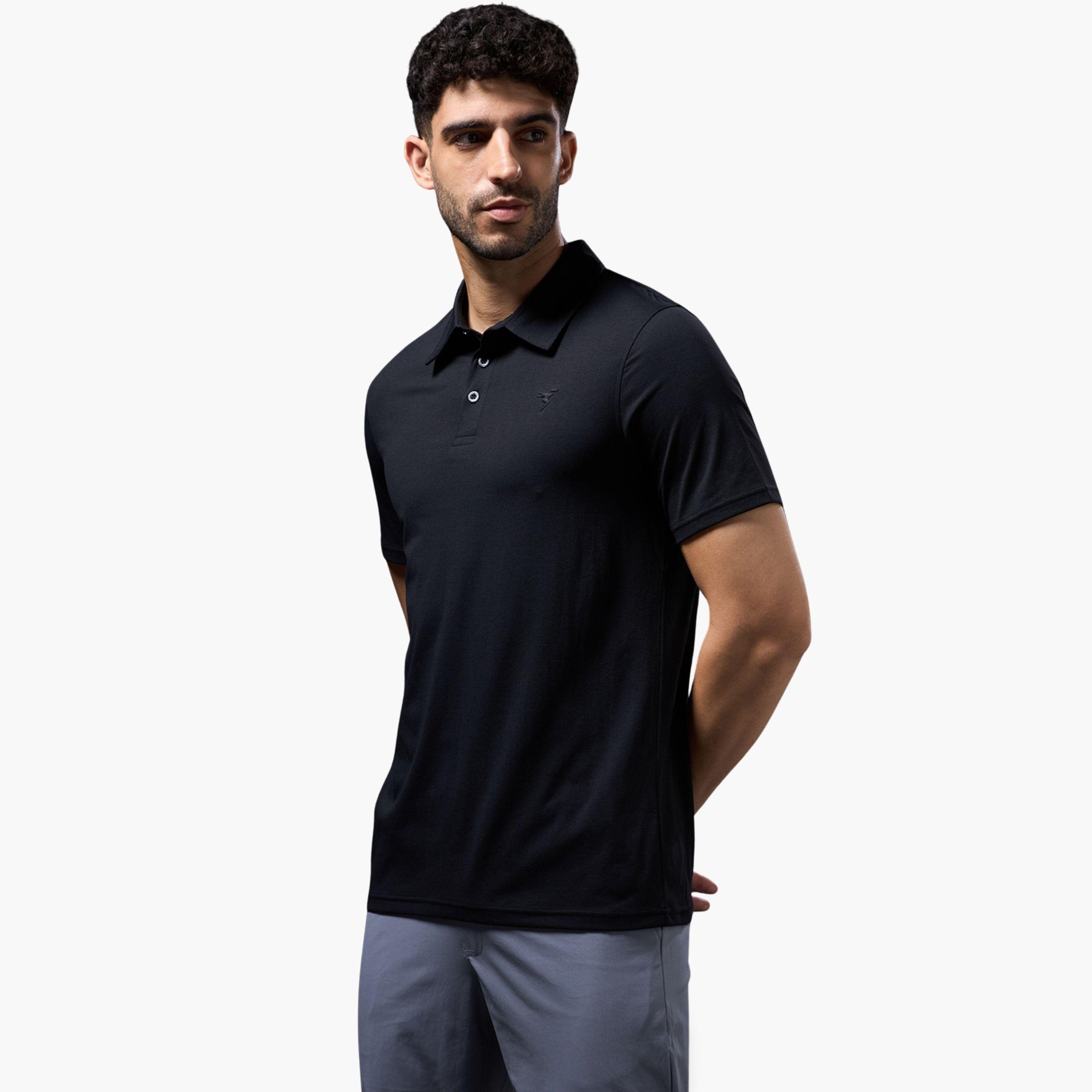 تيشيرت بولو بيكيه سادة قصة ضيقة-men-clothing-tshirtsandpolos-polos-image-2