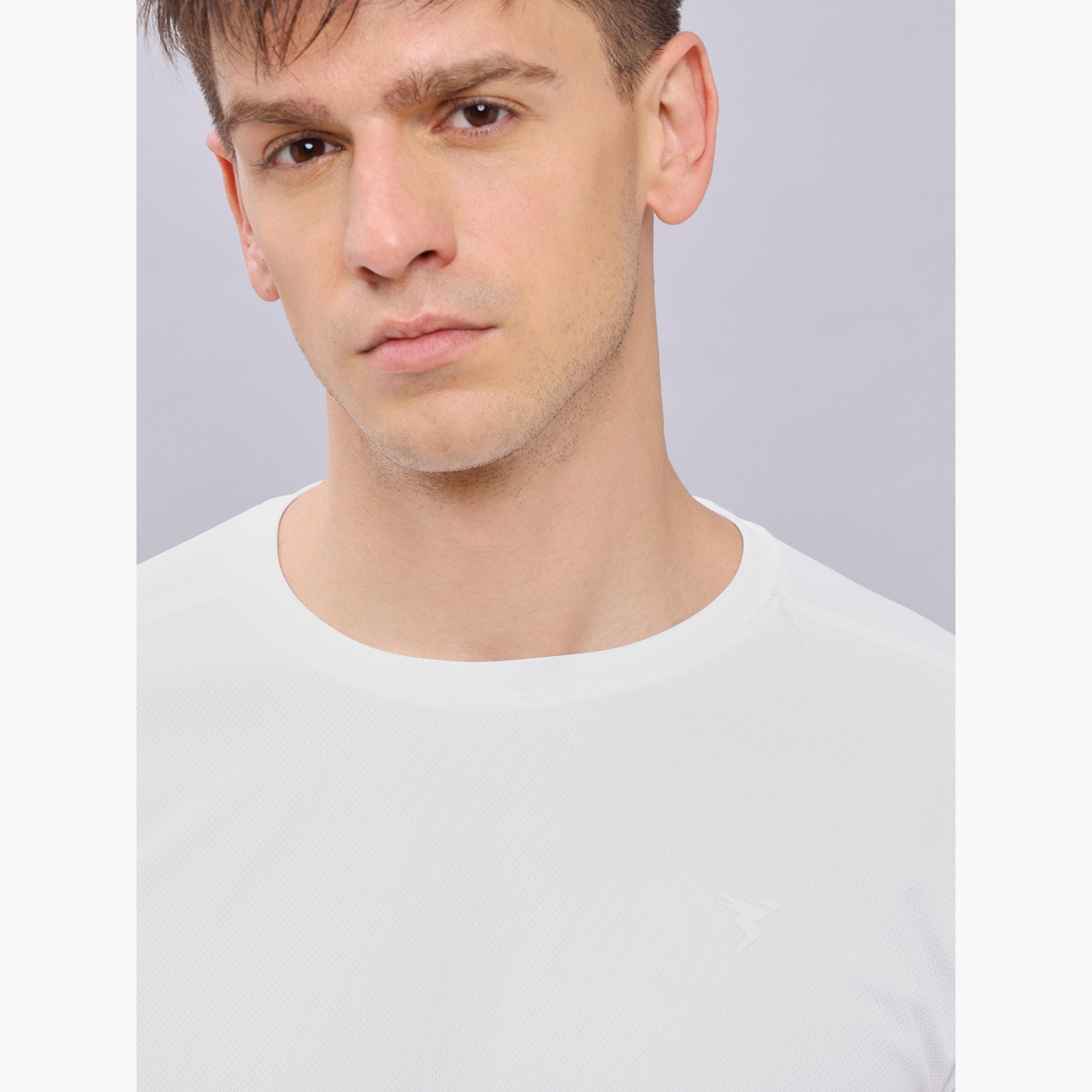 Technosport Men Solid Slim Fit Crew Neck T-Shirt-men-clothing-sportswearandactivewear-tshirtsandpolos-image-4