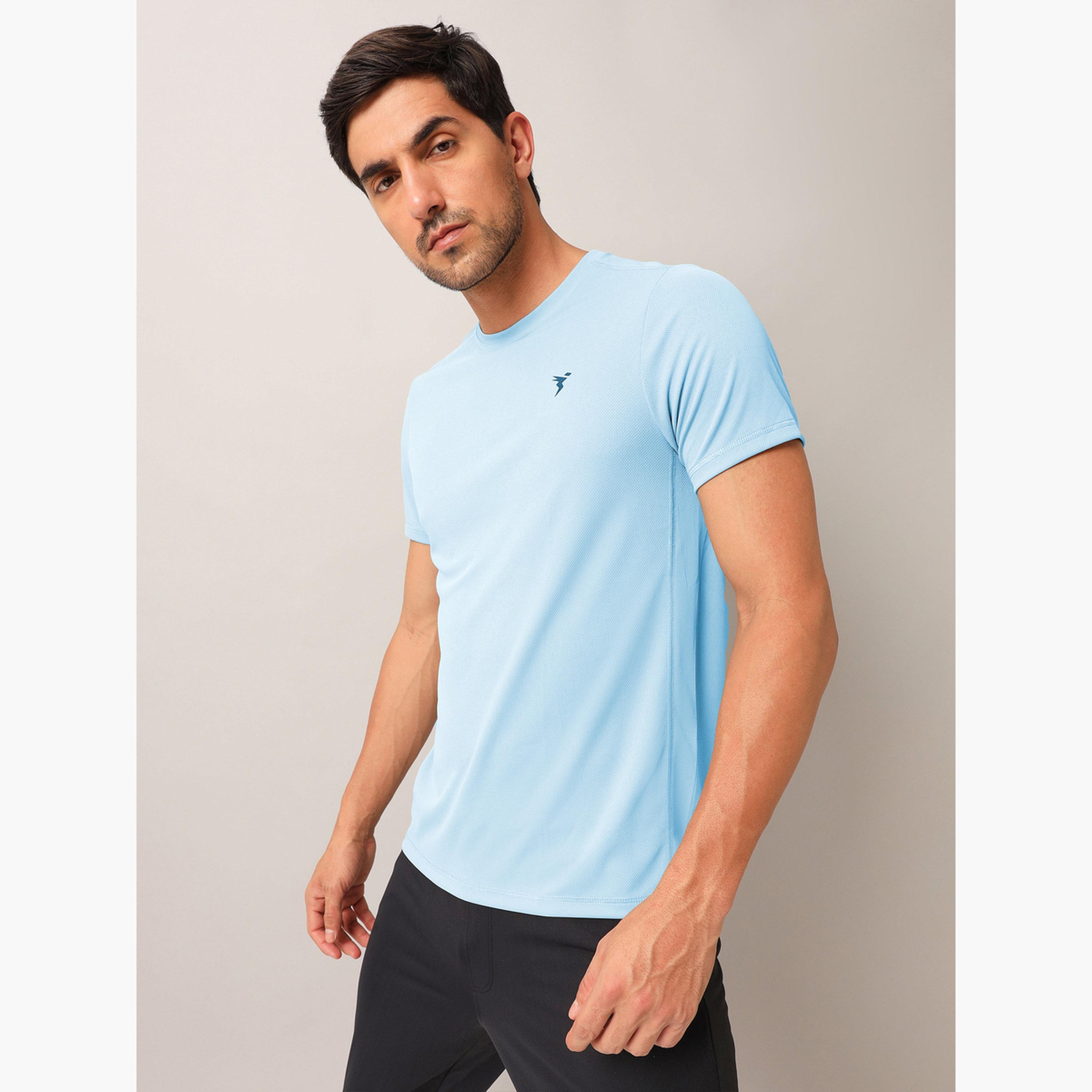Technosport Men Solid Slim Fit Crew Neck T-Shirt-men-clothing-sportswearandactivewear-tshirtsandpolos-image-3