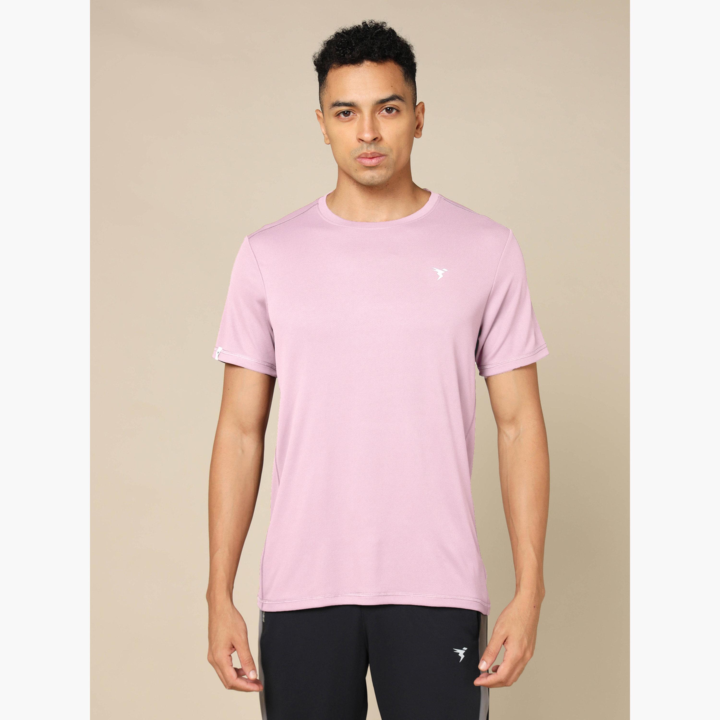 Technosport Men Solid Slim Fit Crew Neck T-Shirt-men-clothing-sportswearandactivewear-tshirtsandpolos-image-1