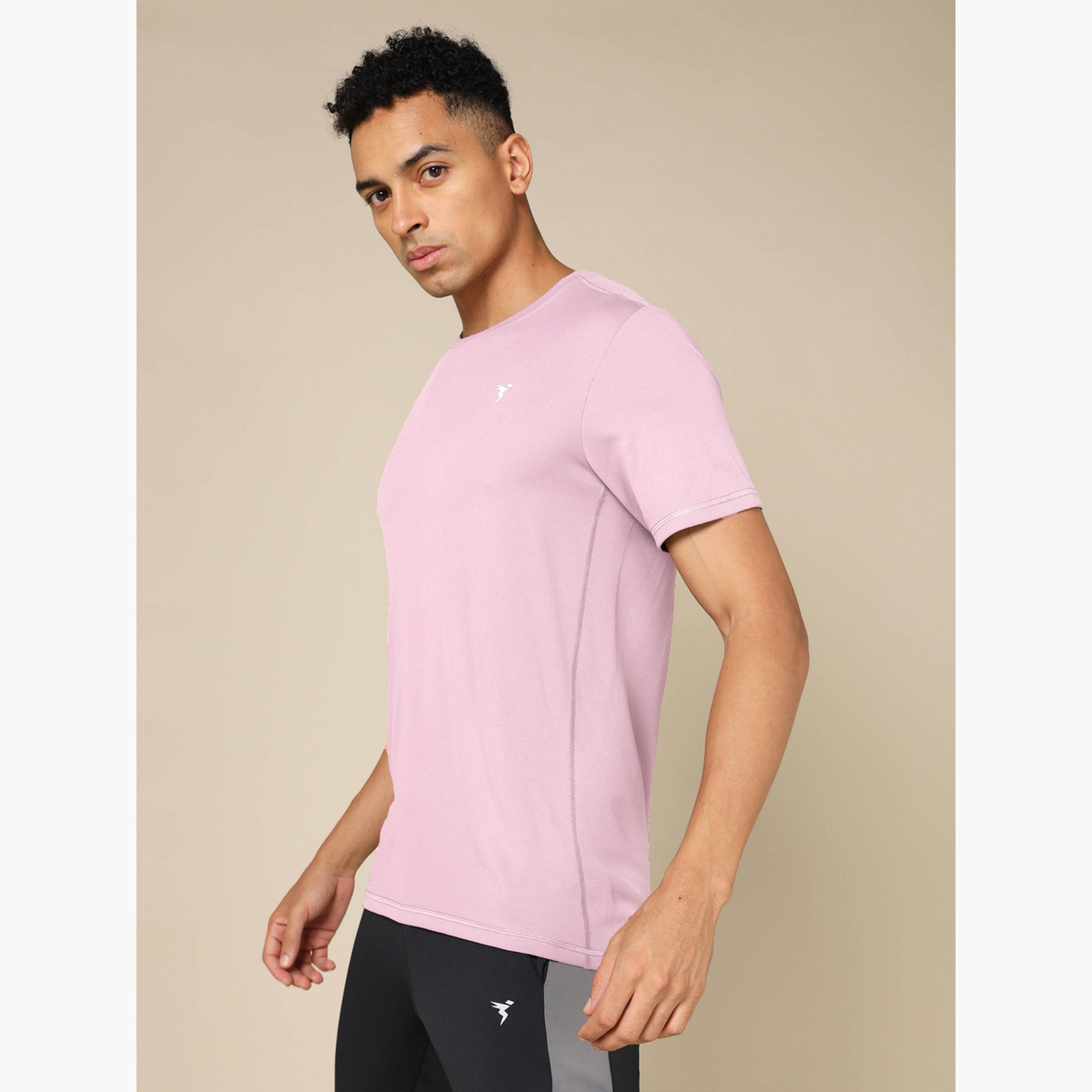 Technosport Men Solid Slim Fit Crew Neck T-Shirt-men-clothing-sportswearandactivewear-tshirtsandpolos-image-2