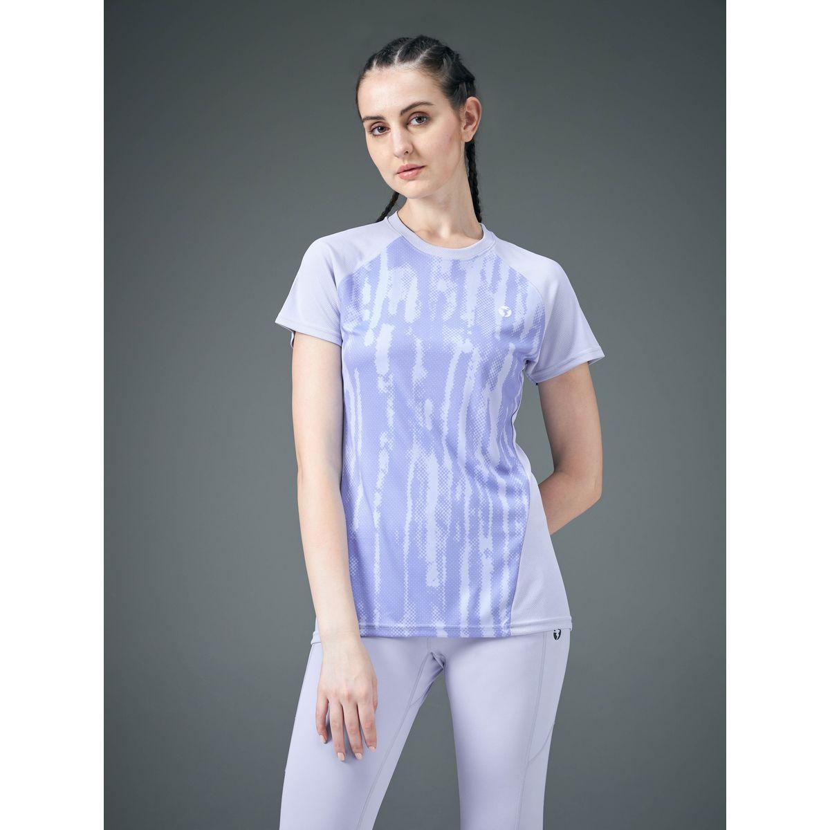 Technosport Women Blue Printed Slim Fit Top-women-clothing-sportswearandactivewear-tshirtsandvests-image-2