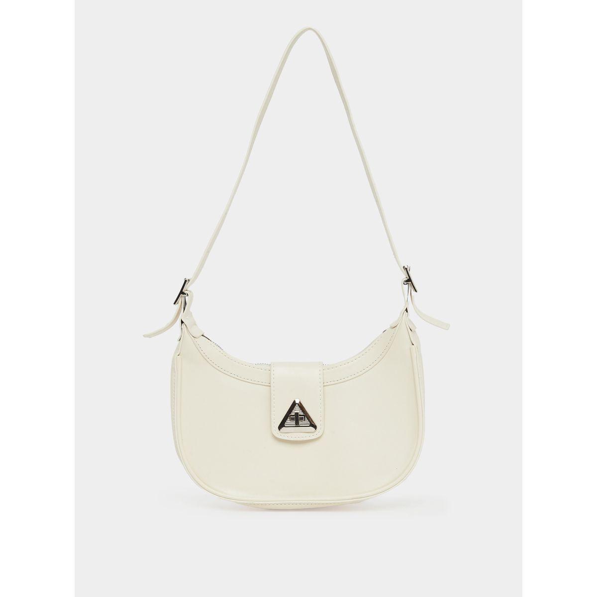 Styli Triangle Metal Shoulder Bag with Zip Closure-women-bagsandwallets-handbags-image-1