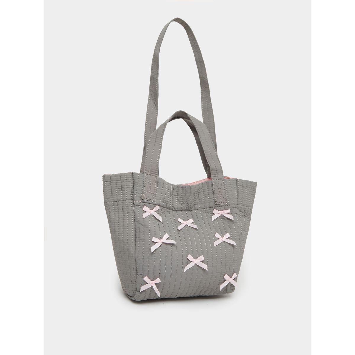 Styli Ribbon and Stitch Detail Tote Bag-women-bagsandwallets-handbags-image-1