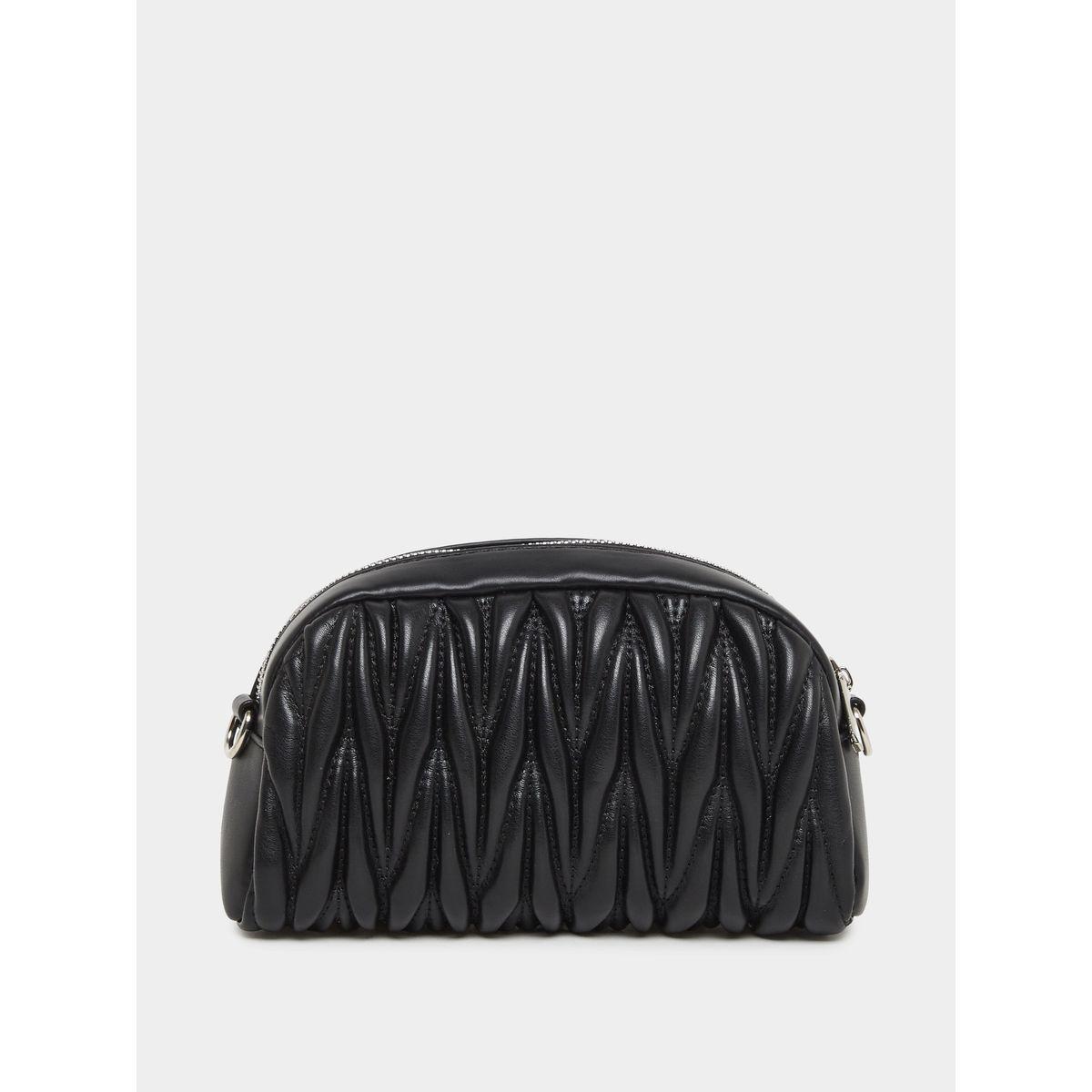 Styli Textured Quilted Crossbody Bag with Chain Strap-women-bagsandwallets-handbags-image-4