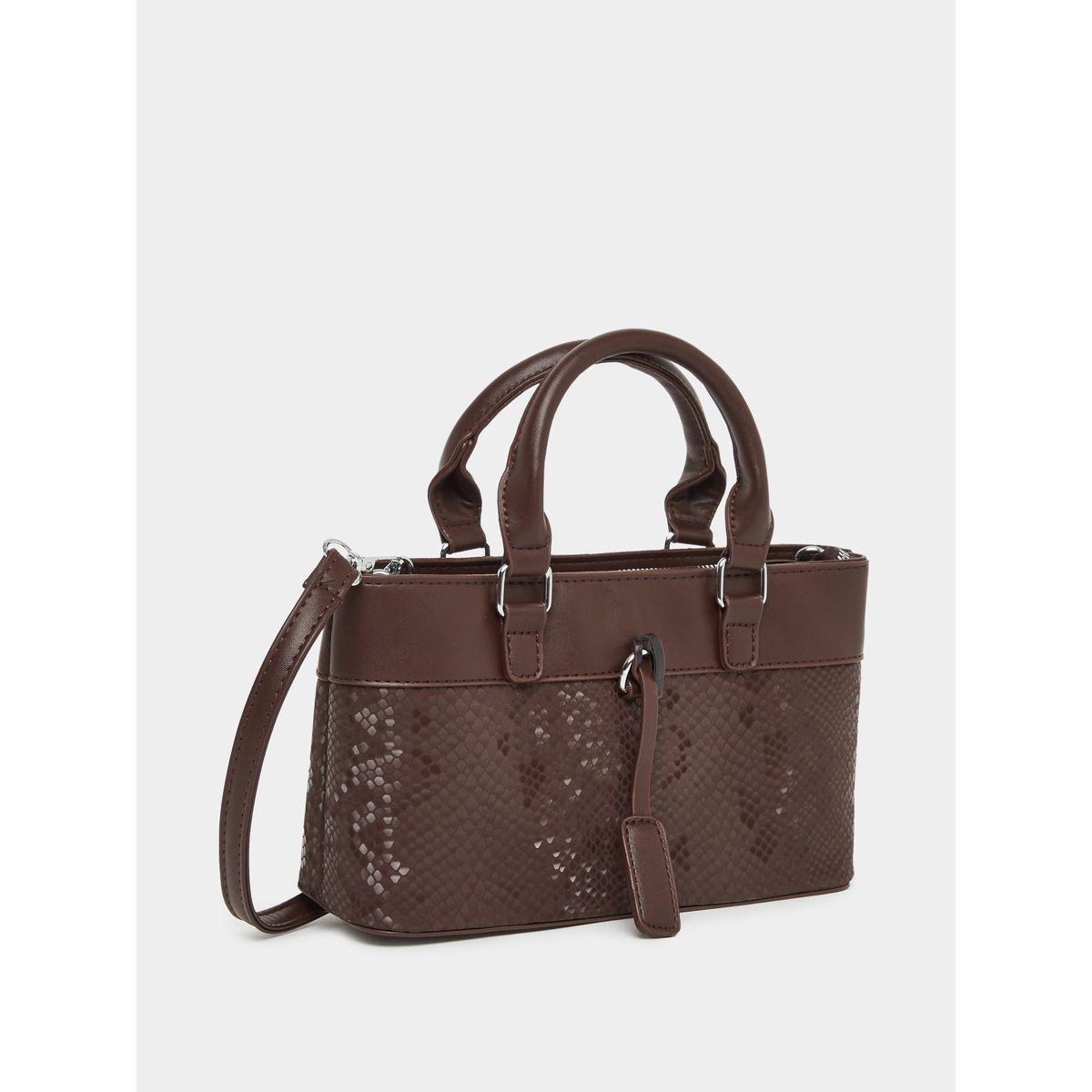 Styli Snake Skin Print Handbag with Dual Handle-women-bagsandwallets-handbags-image-1