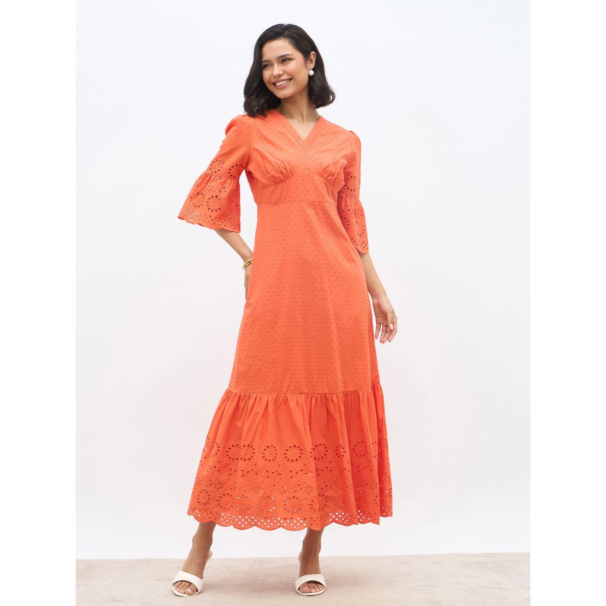 فستان طويل بنسيج شيفلي-women-clothing-dresses-image-2