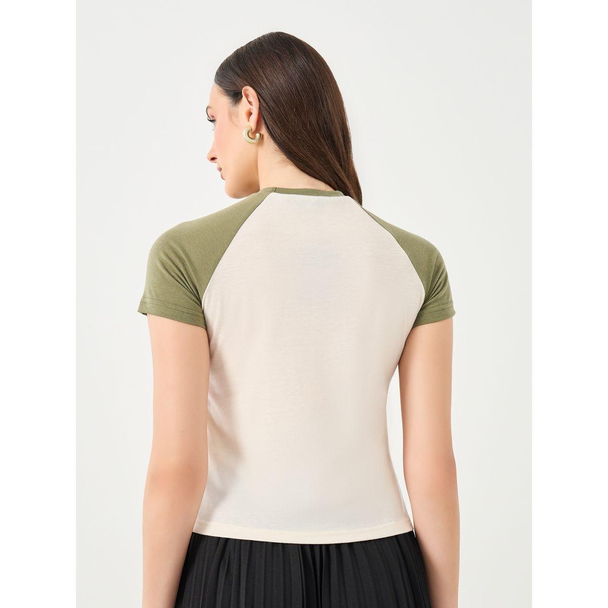 Styli Color Block Raglan Sleeve Slim Fit T-Shirt-women-clothing-tshirts-image-4
