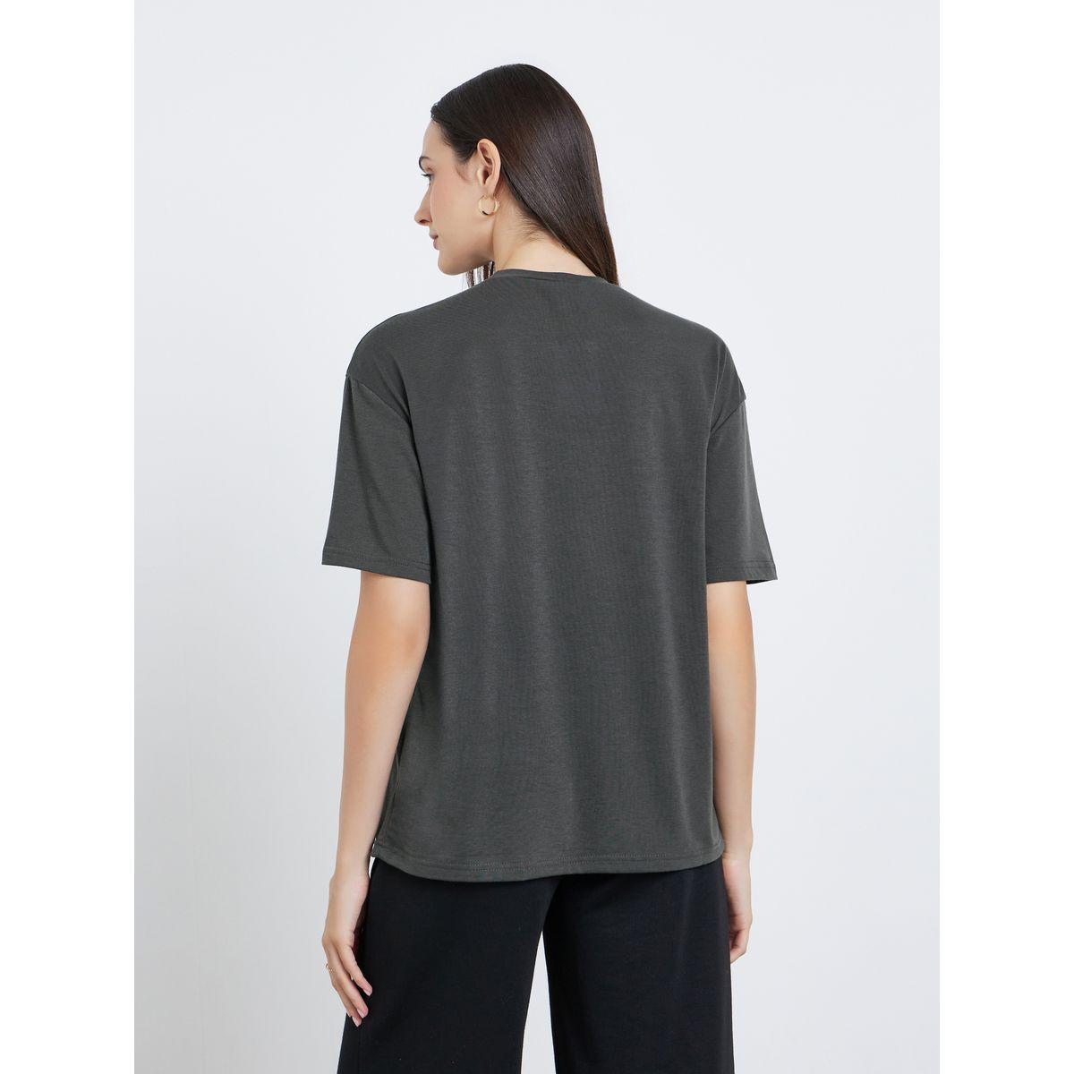 Styli Women Charcoal Studded Oversized T-Shirt-women-clothing-tshirts-image-5