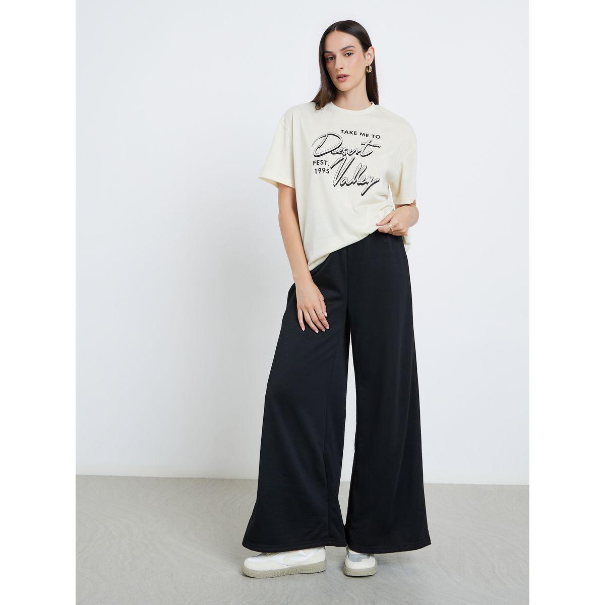 Styli Women Yellow Graphic Print Oversized T-Shirt-women-clothing-tshirts-image-2