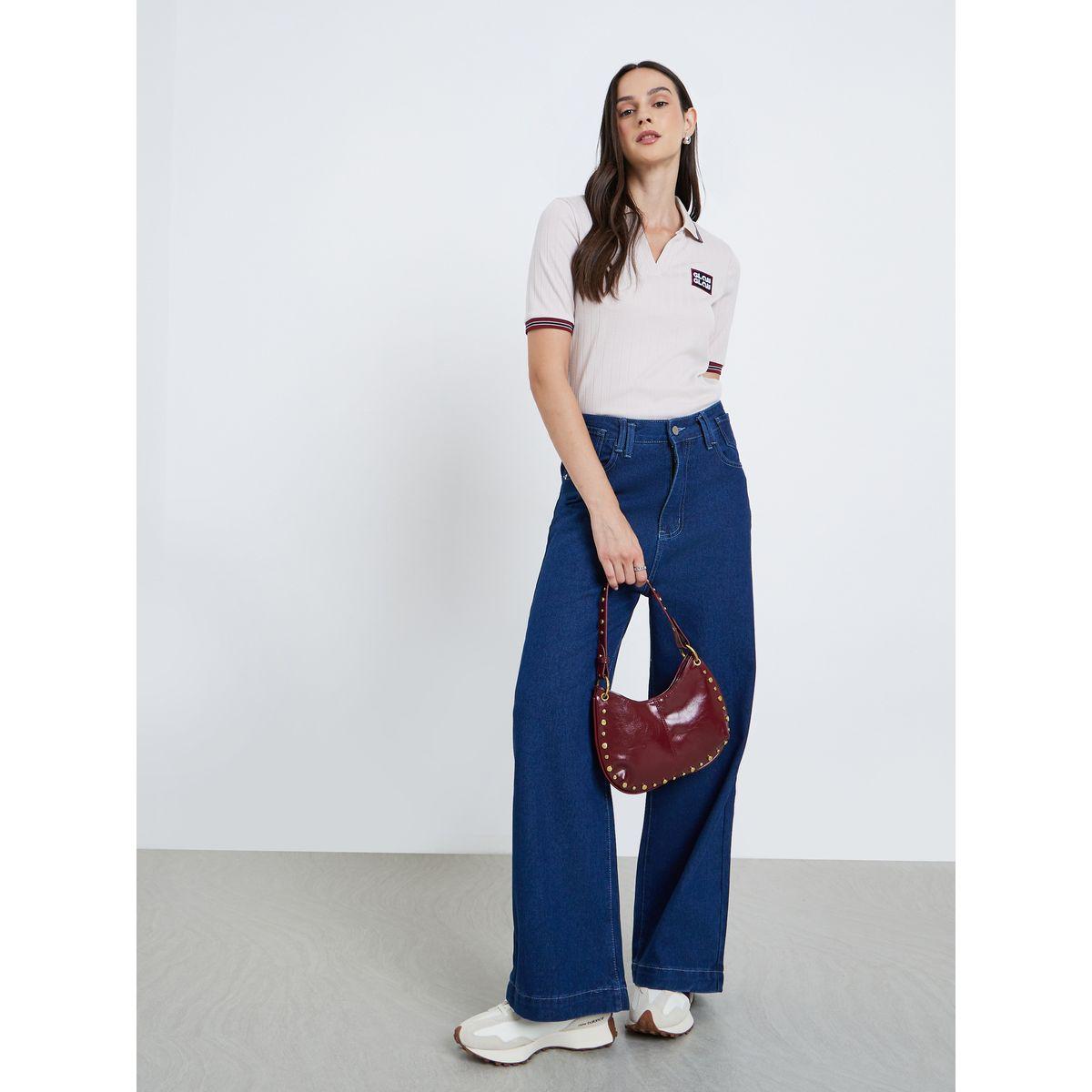 تيشيرت بولو بتفاصيل مُتباينة-women-clothing-tshirts-image-2