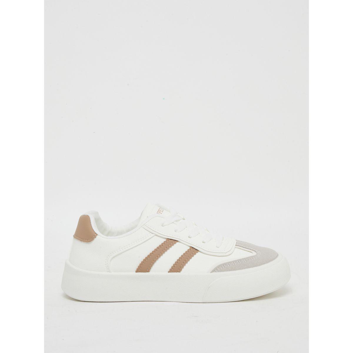 Styli Striped Lace Up Sneakers-women-shoes-sneakers-image-1