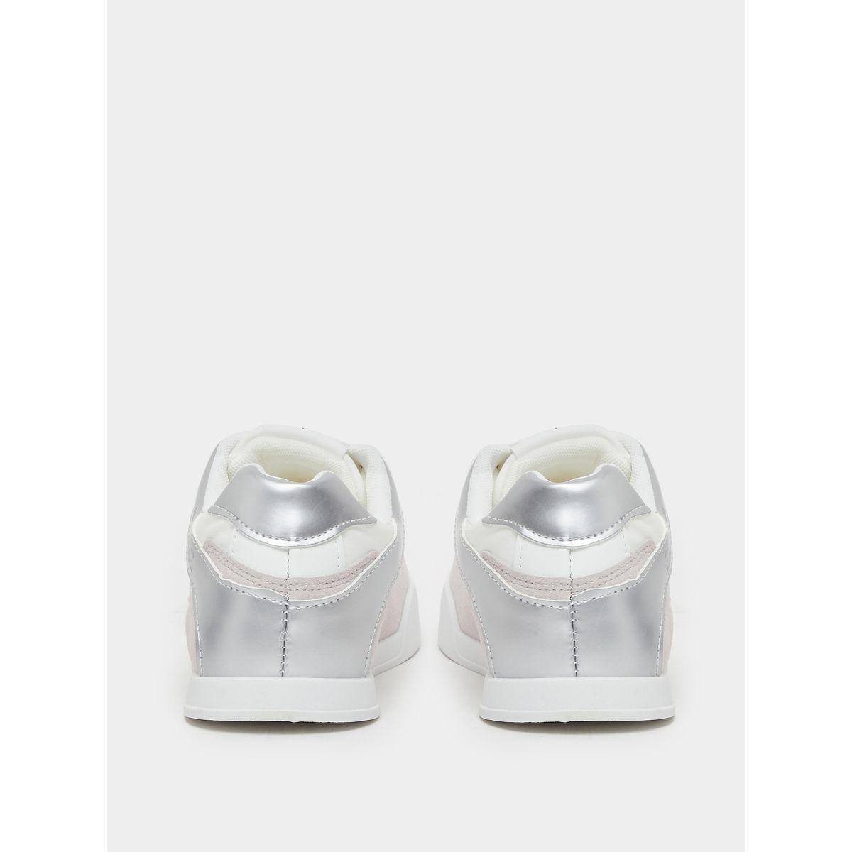 Styli Panelled Lace Up Flatform Sneakers-women-shoes-sneakers-image-4