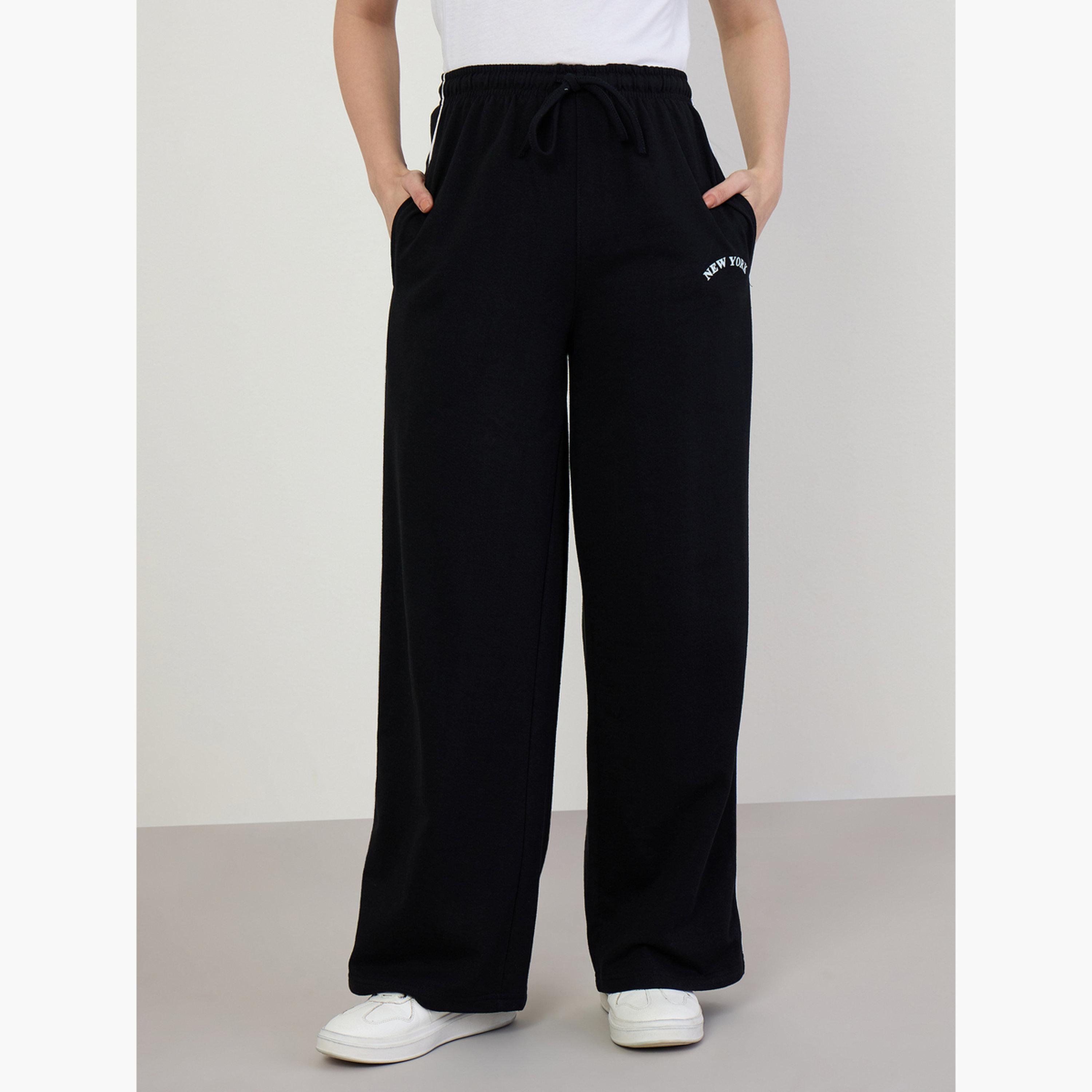 جوغر قطني بأرجل واسعة-women-clothing-bottoms-joggers-image-1