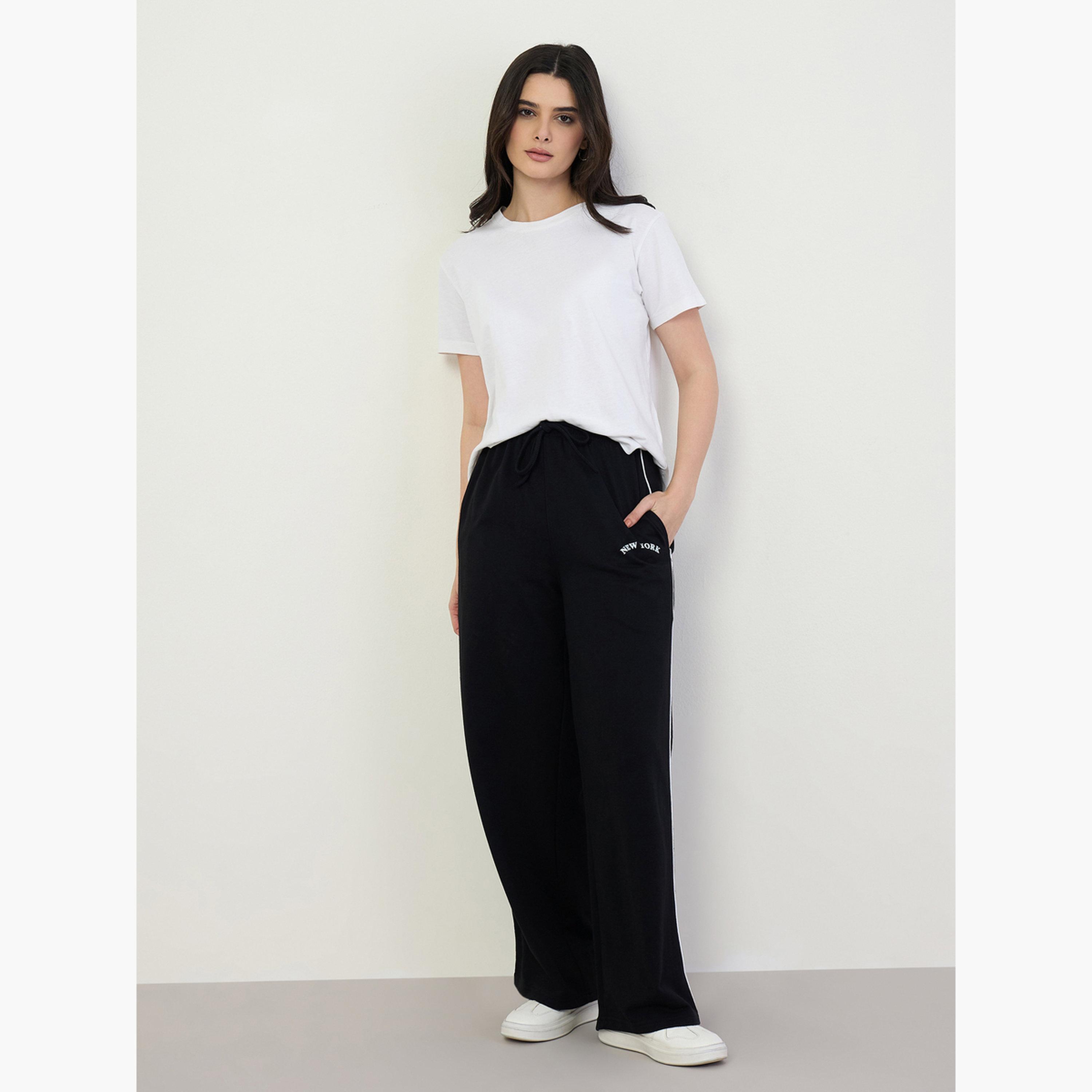 جوغر قطني بأرجل واسعة-women-clothing-bottoms-joggers-image-2