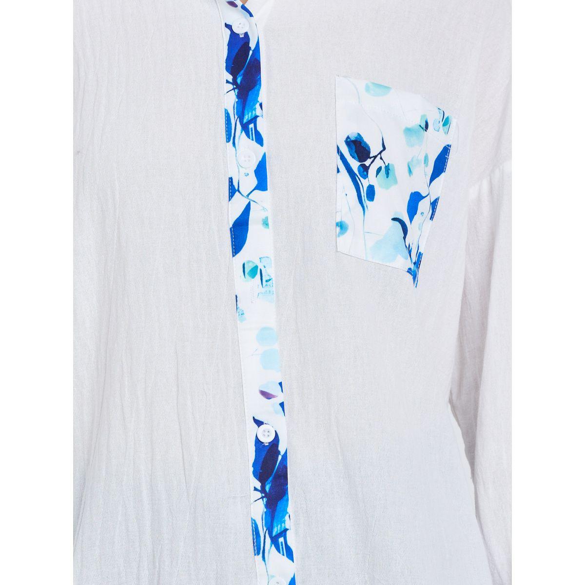 Styli Floral Contrast Print Buttoned Long Sleeve Shirt-women-clothing-shirtsandblouses-shirts-image-3