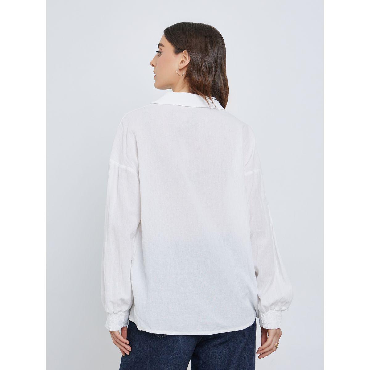 Styli Floral Contrast Print Buttoned Long Sleeve Shirt-women-clothing-shirtsandblouses-shirts-image-4