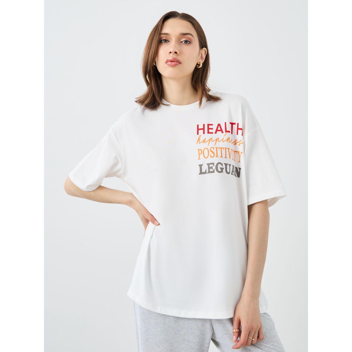 Styli Slogan Print Short Sleeves Oversized T-Shirt-women-clothing-tshirts-image-1