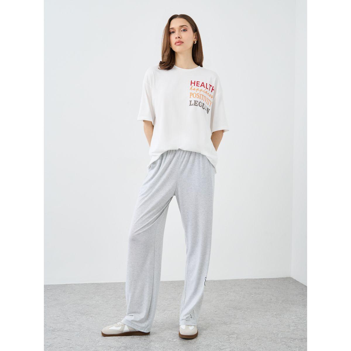 Styli Slogan Print Short Sleeves Oversized T-Shirt-women-clothing-tshirts-image-2