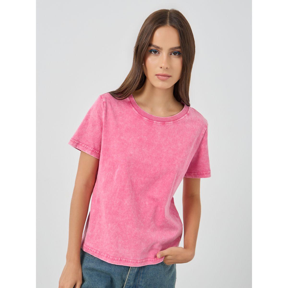 Styli Solid Short Sleeve T-Shirt-women-clothing-tshirts-image-3