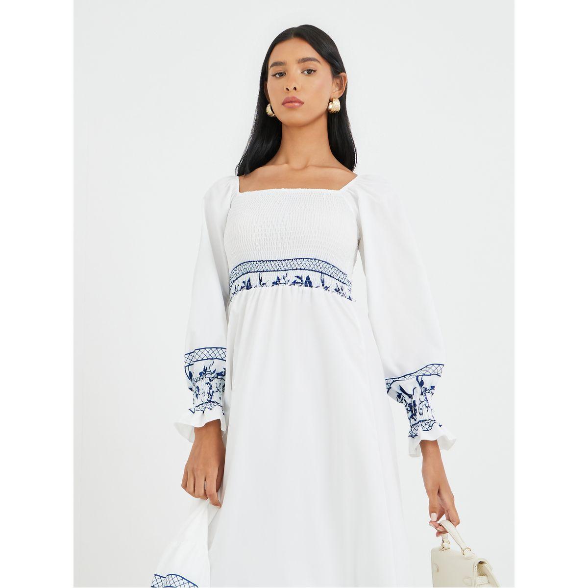 فستان ميدي مطبع بأكمام طويلة-women-clothing-dresses-image-3